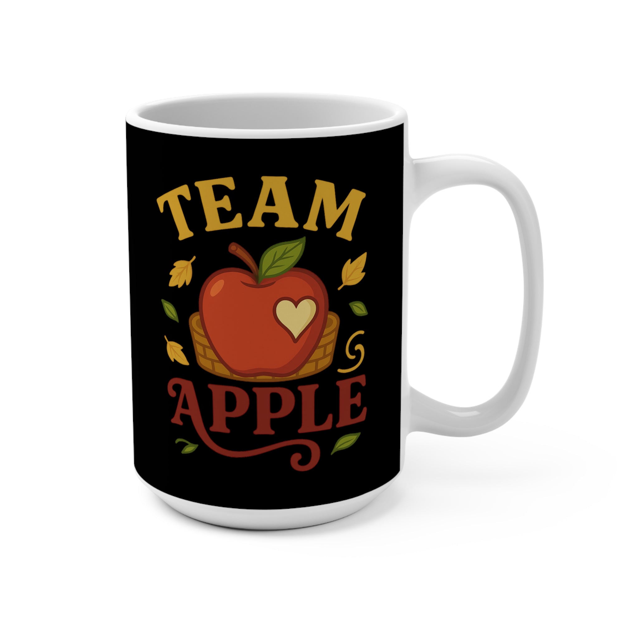 Whimsical Apple-Themed Mug for Team Spirit Enthusiasts, Perfect for Gifts, Fall Celebrations, and Cozy Coffee Moments, Apple Lovers, [...]