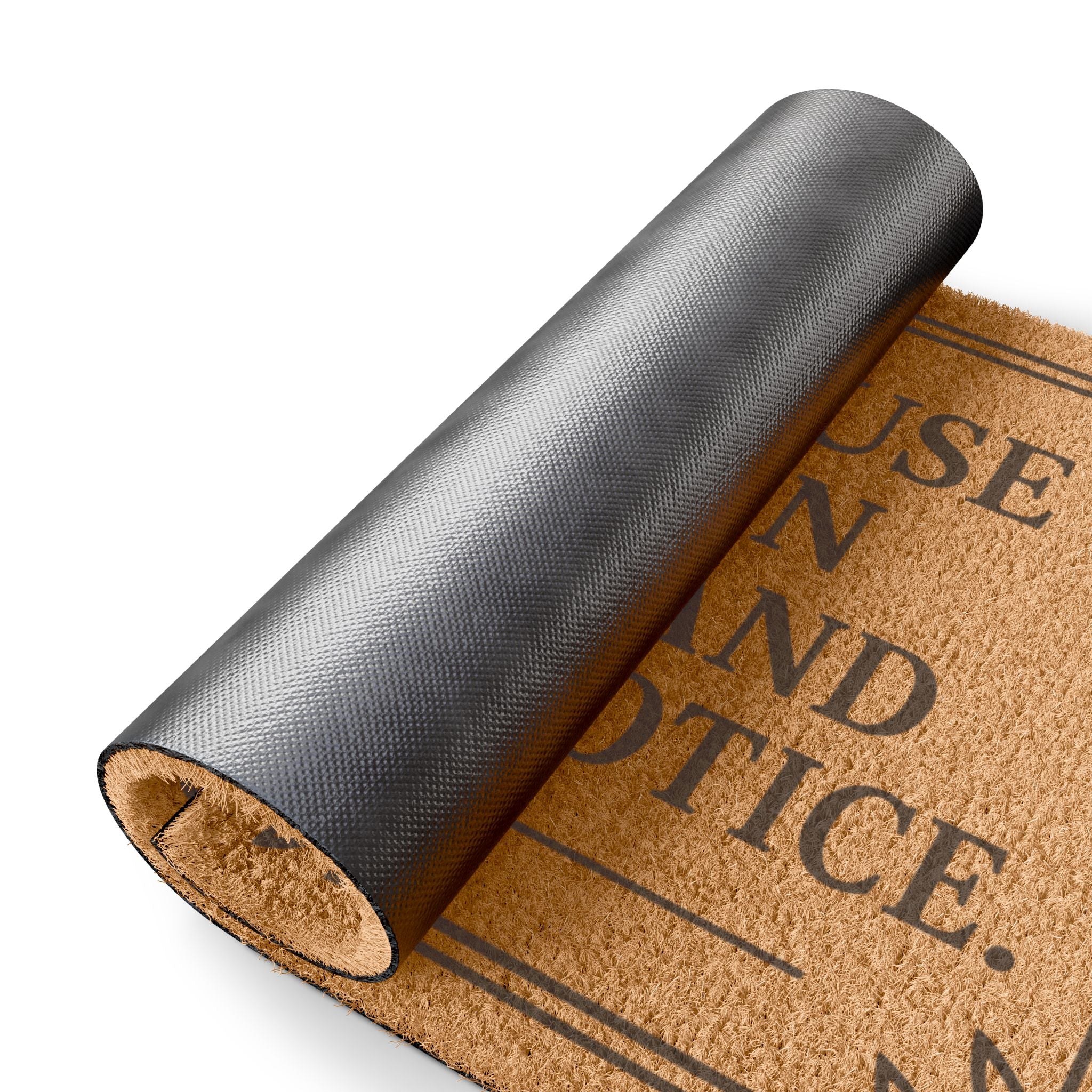 "This House Runs on Coffee and Advance Notice" Coir Welcome Doormat