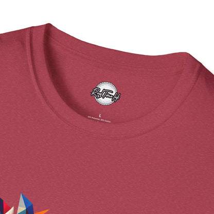 Colorful Geometric Wolf T-Shirt | Unisex Softstyle Tee
