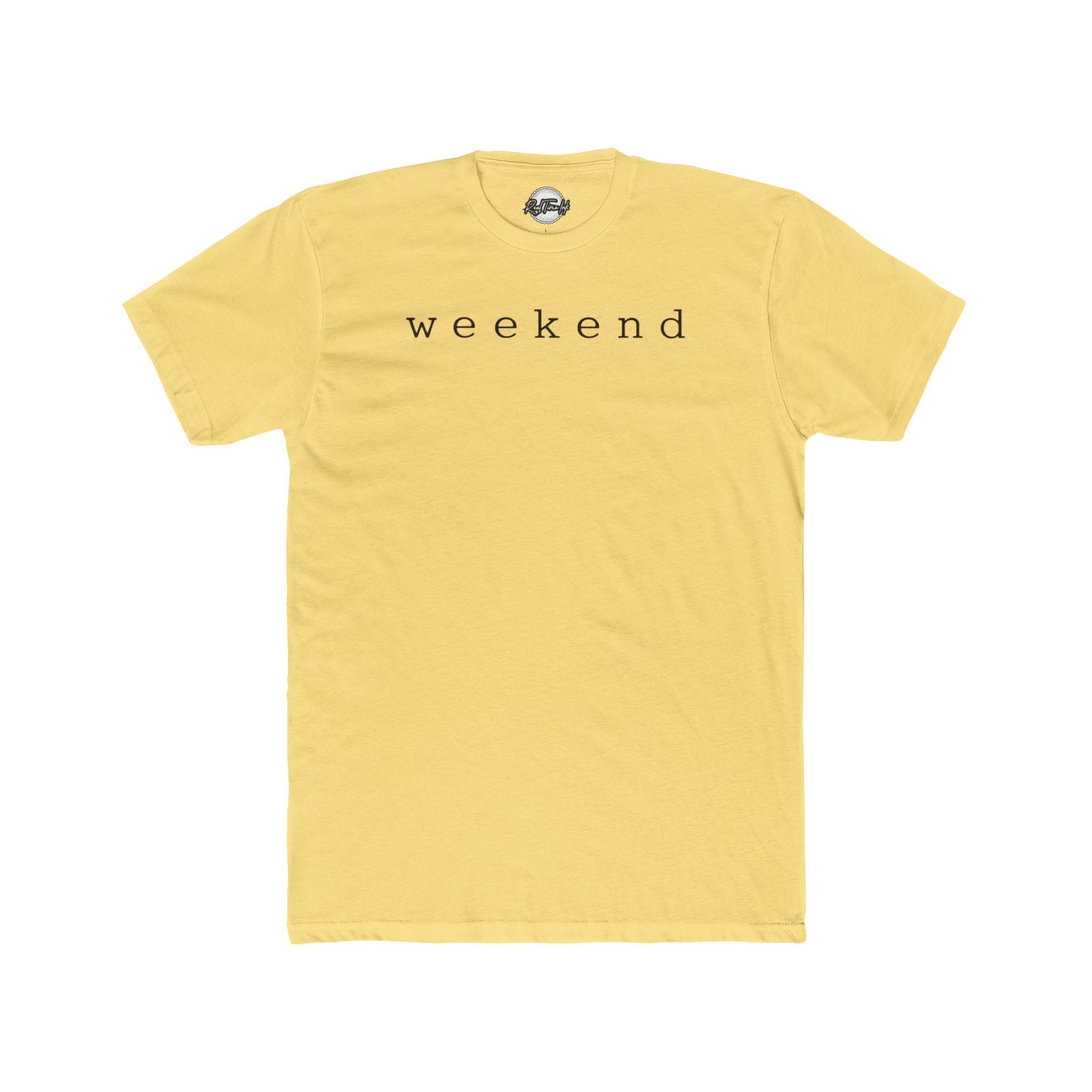 Weekend Minimalist T‑Shirt — 'weekend' Chest Text Cotton Tee