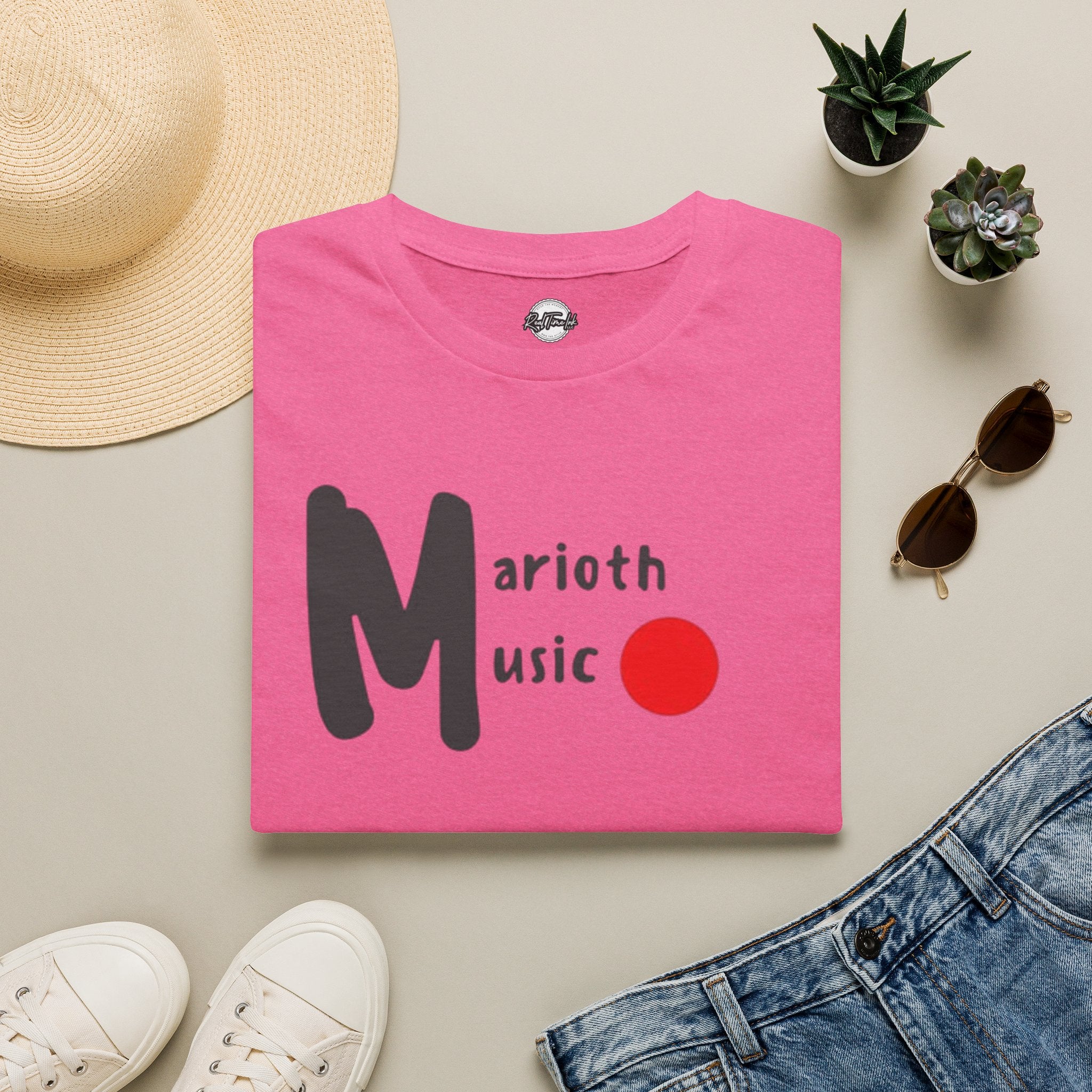 Marioth Music Logo Tee (Bold 'M' with Red Dot)