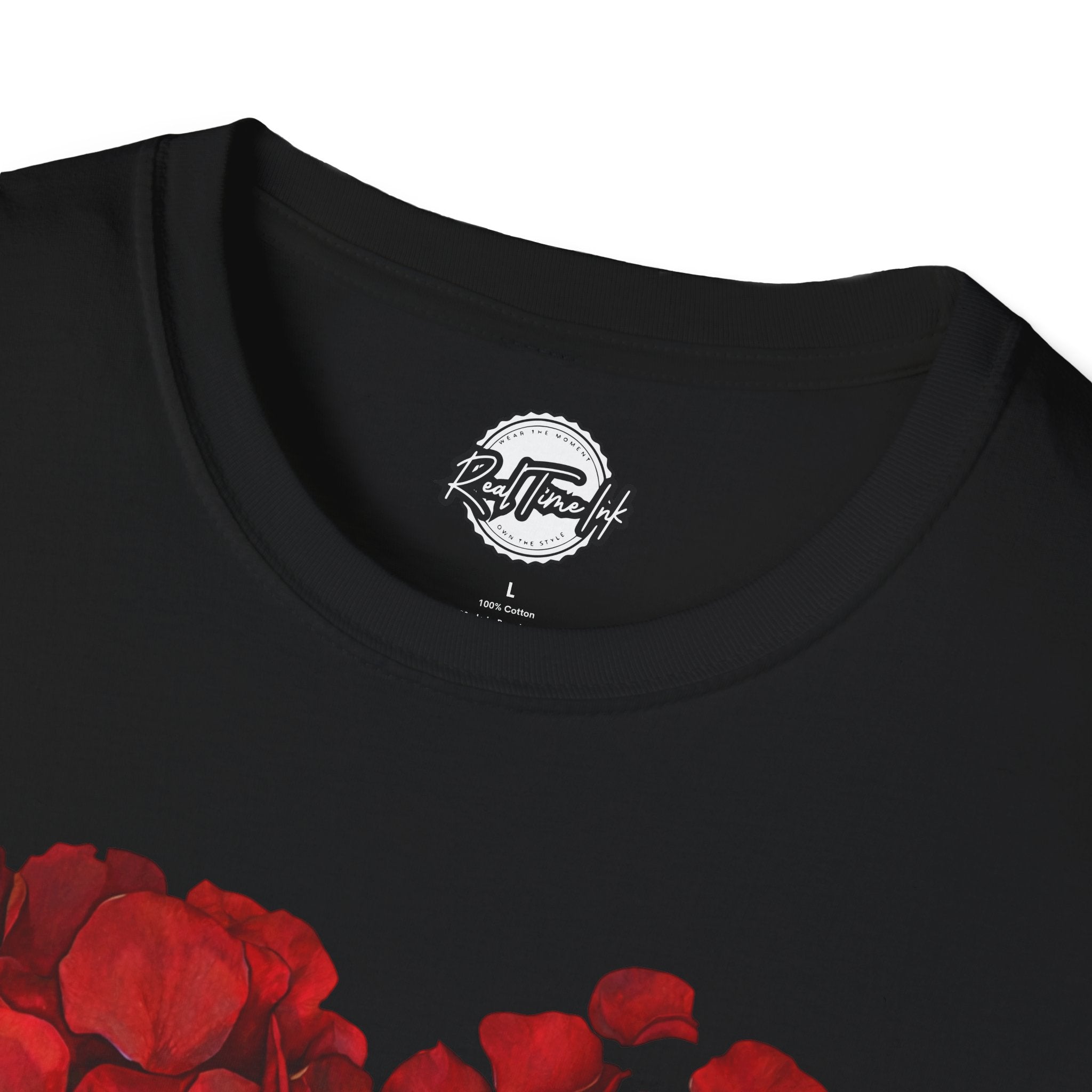 Disintegrating Rose Petal Heart T-Shirt — Floral Heart Design