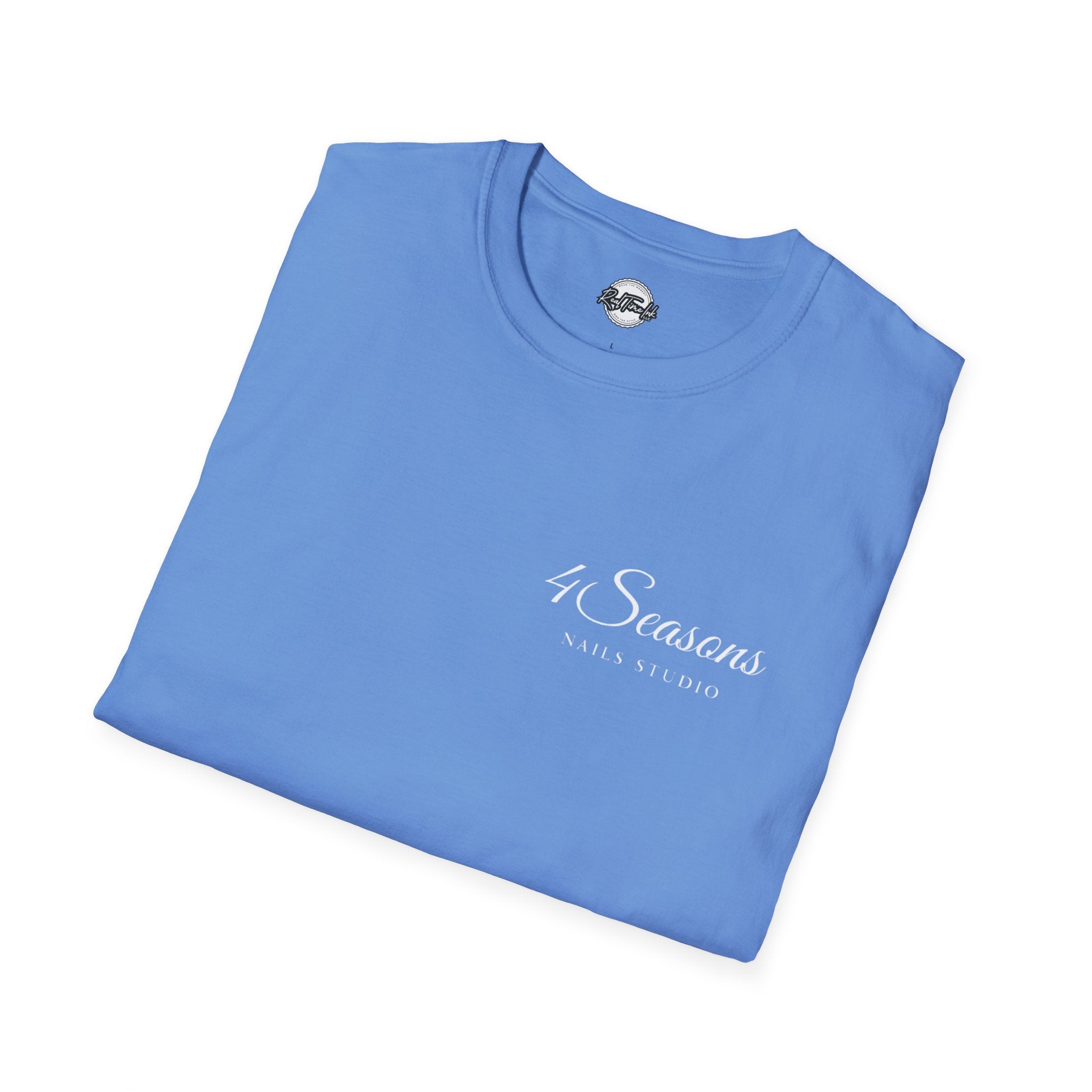 4 Seasons Nails Studio T-Shirt — Nail Tech Logo Tee (Front & Back)