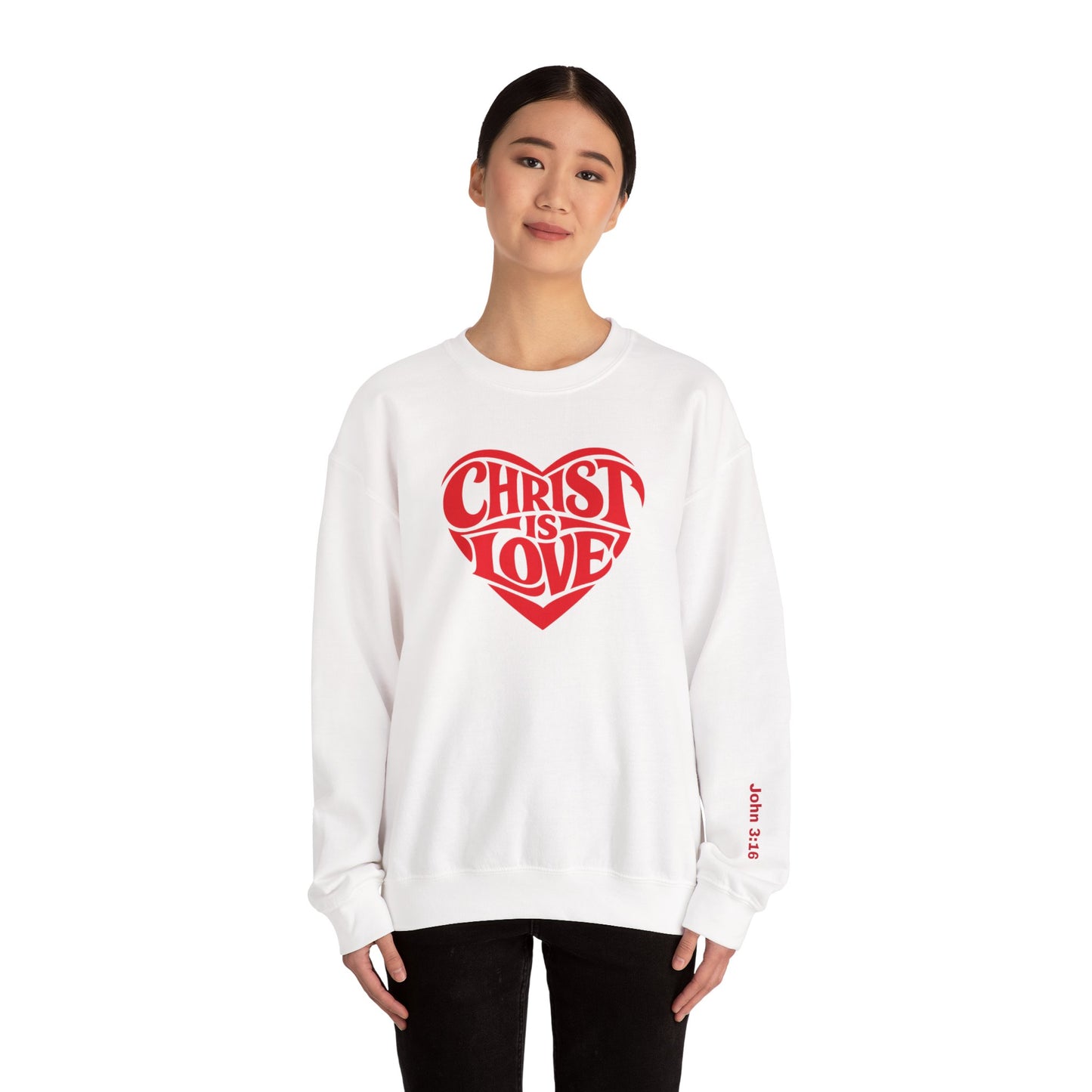 Christ Is Love Heart crewneck | Christian faith sweatshirt