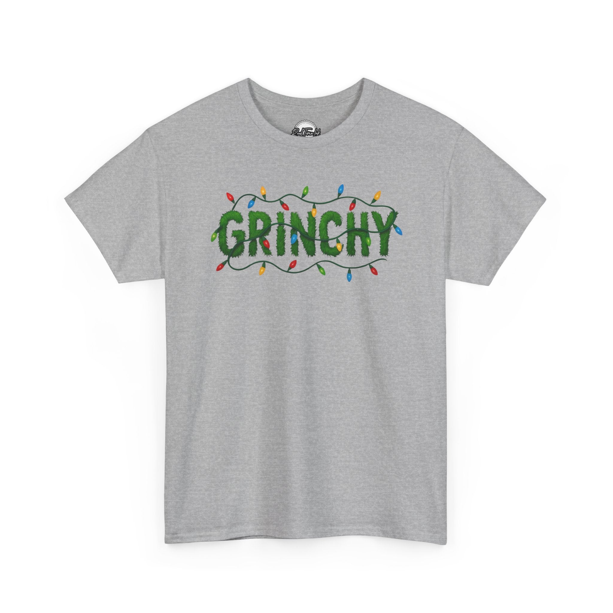 Grinchy Christmas Tee — Festive Lights Holiday Shirt