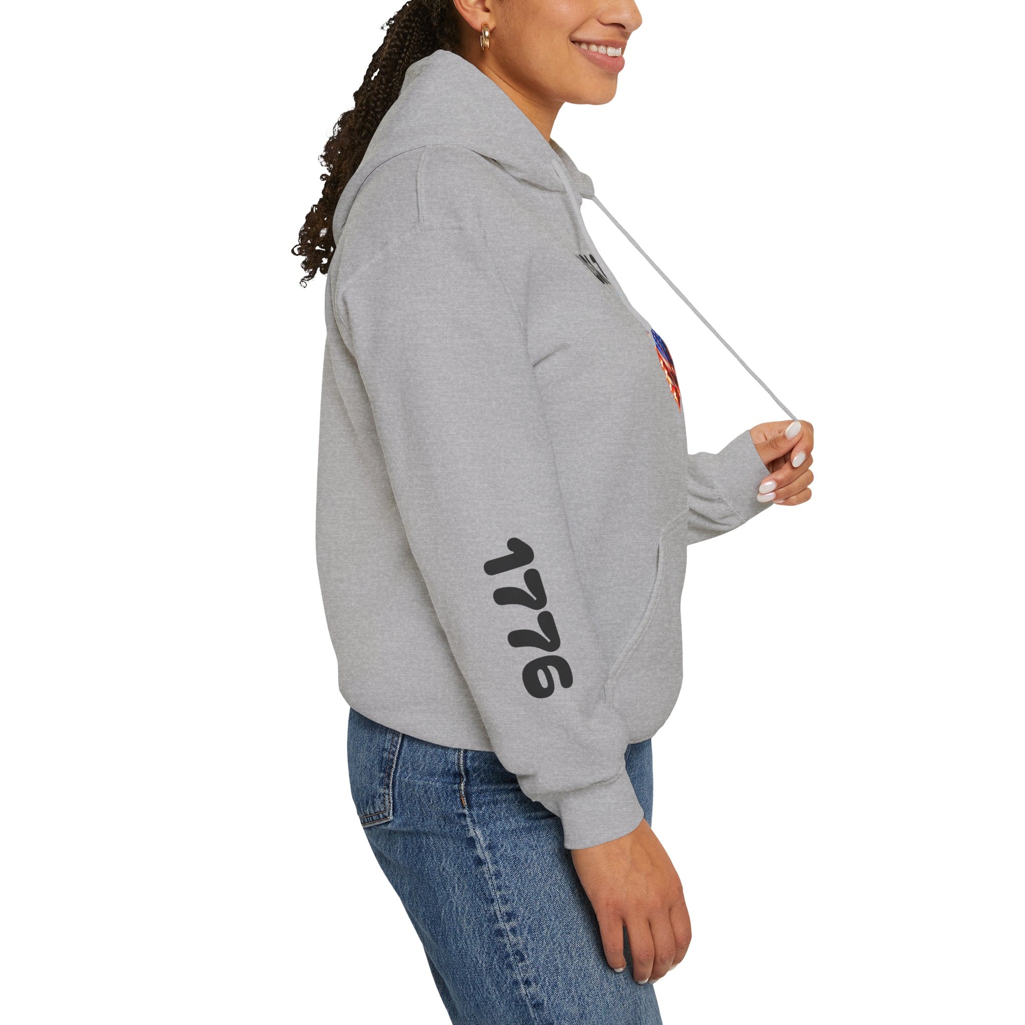 USA 250 Heart Flag Hoodie — 1776 & 2026 Patriotic Anniversary Sweatshirt