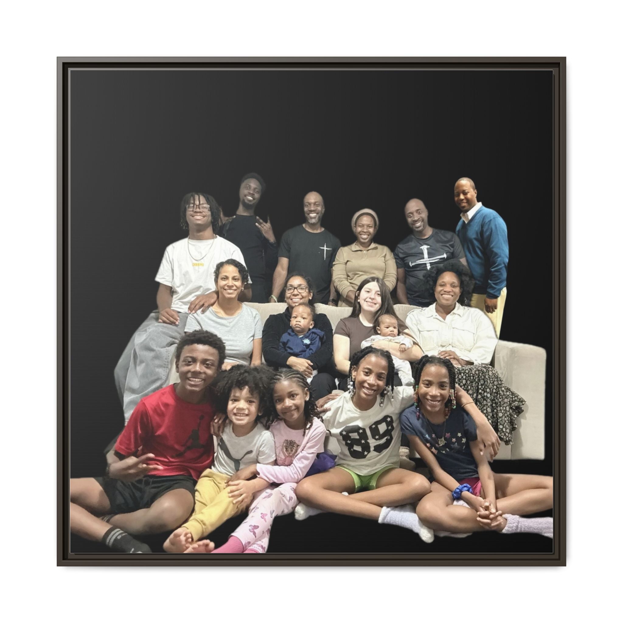 Gordon Siblings Family Matte Canvas, Framed (Multi-color)
