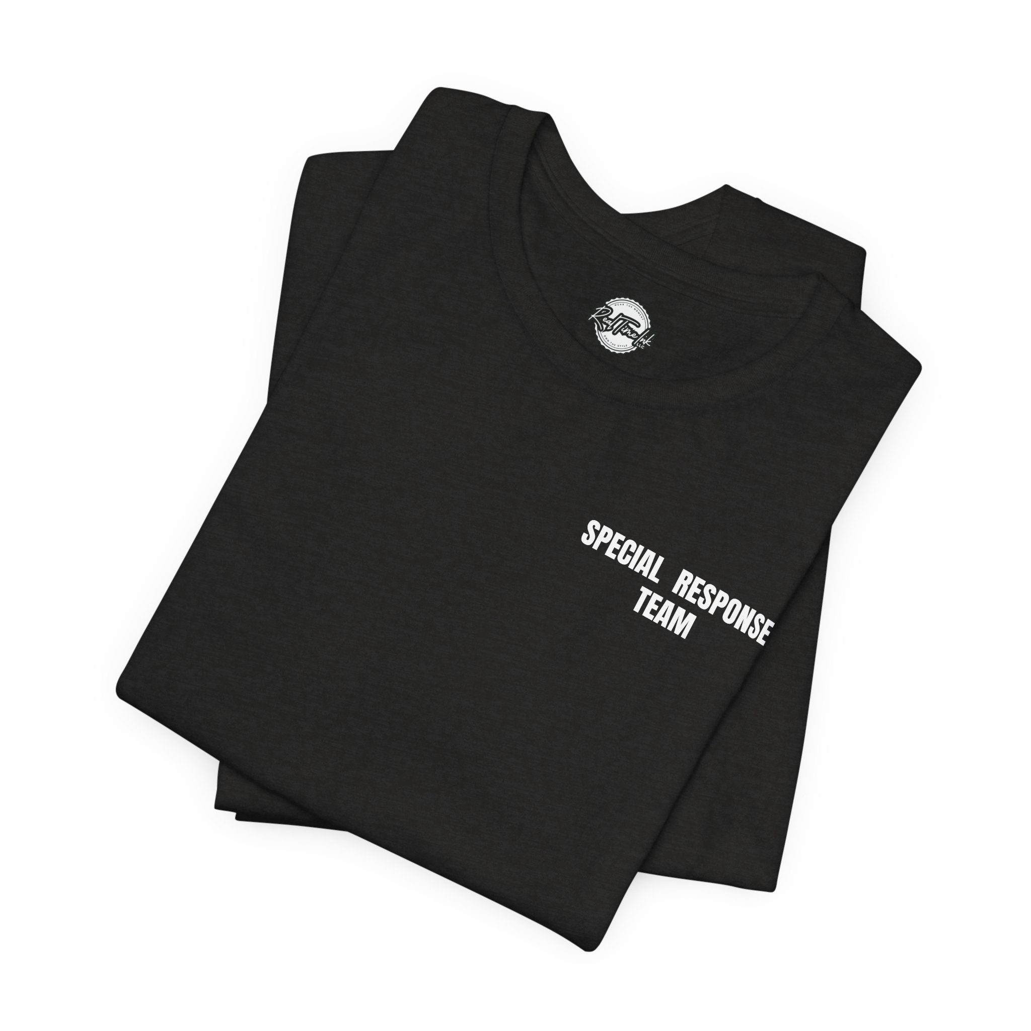 Police SRT Level 1 Tactical Tee — Back Shield Emblem Short Sleeve Shirt