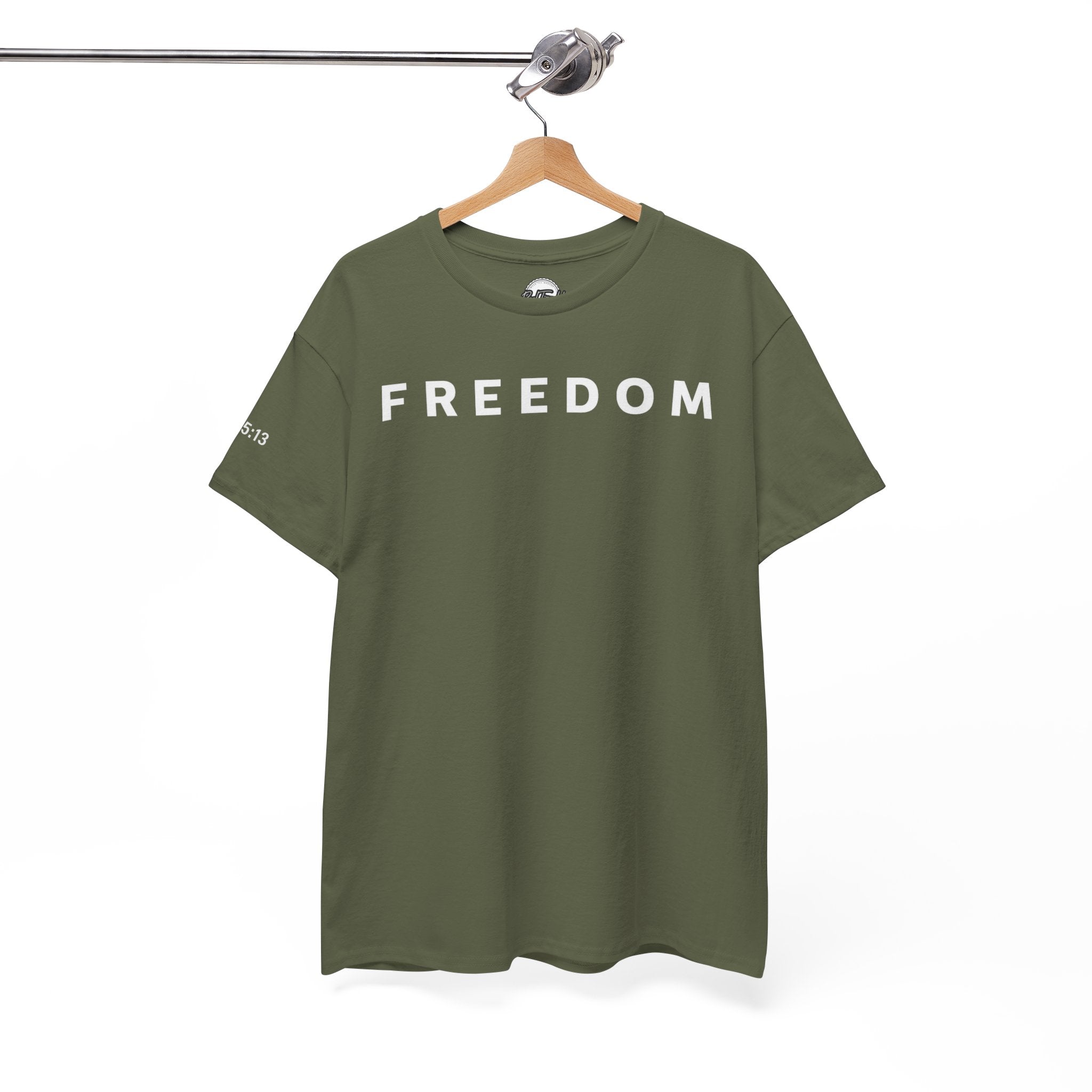 Copy of Freedom Gal 5:13 Unisex Heavy Cotton Tee, Casual Graphic T-Shirt, Comfortable Everyday Wear, Inspirational Gift, Freedom Clothing