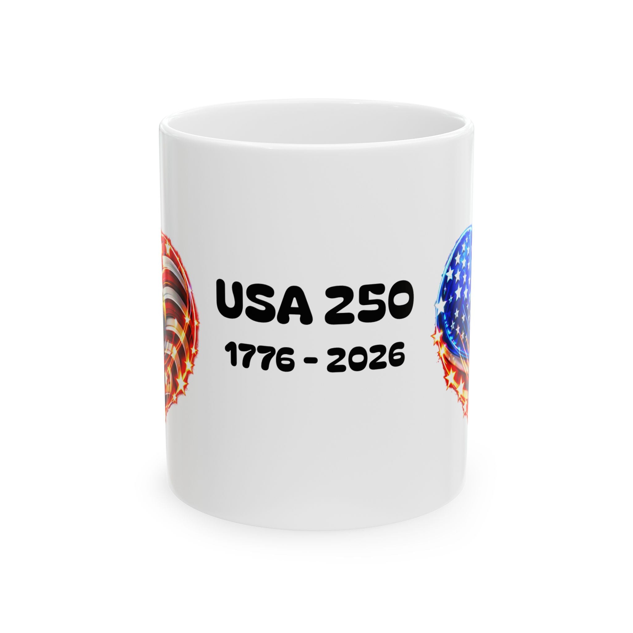 USA 250 Commemorative Ceramic Mug (1776–2026) — Patriotic 11oz & 15oz Coffee Cup