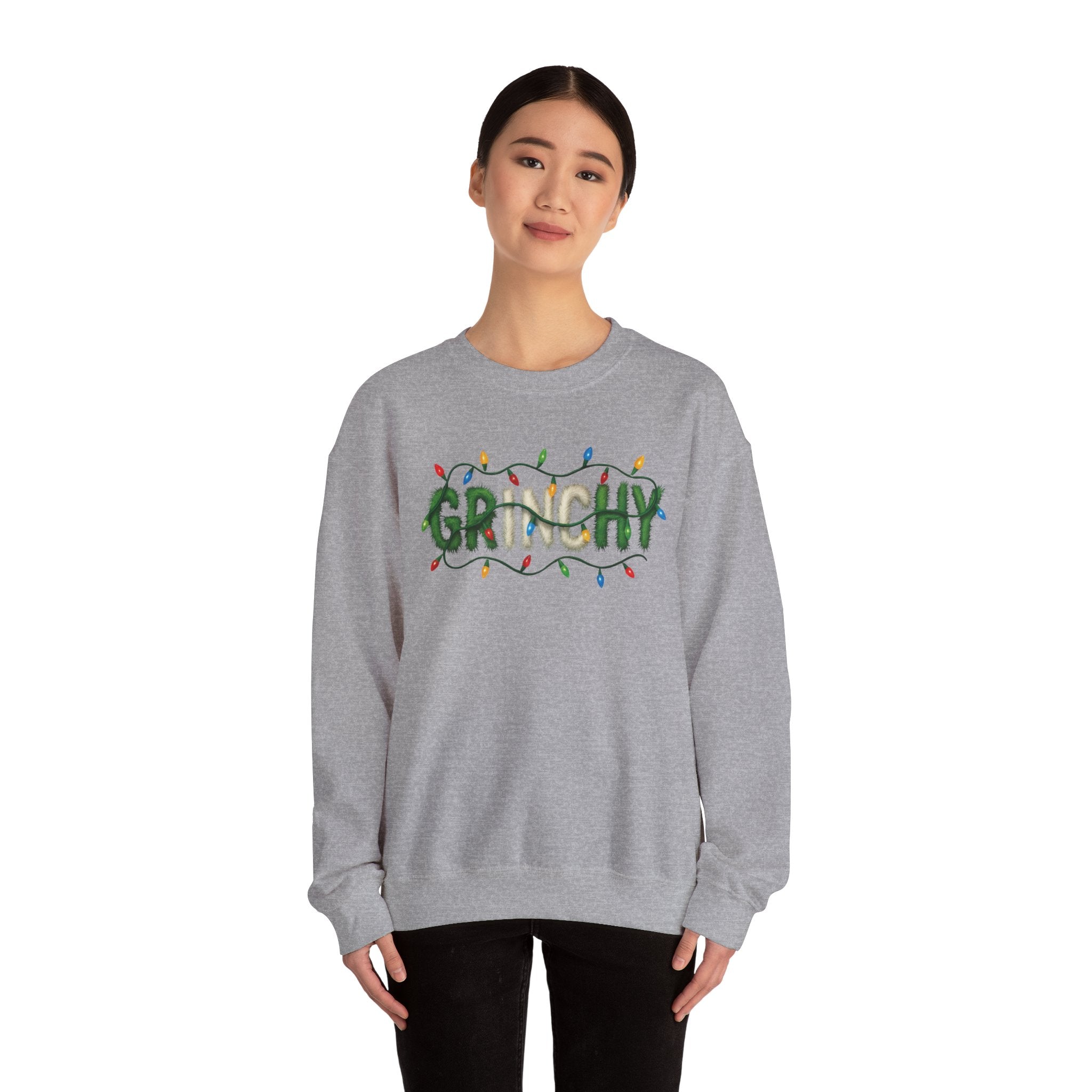 Grinchy Crewneck Sweatshirt — Holiday Christmas Grinch Pullover