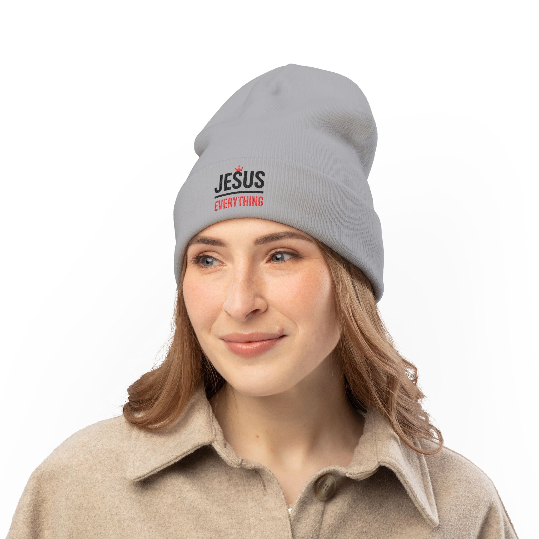 Embroidered Beanie - Jesus over Everything