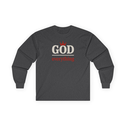 Christian Long Sleeve Tee - God over Everything