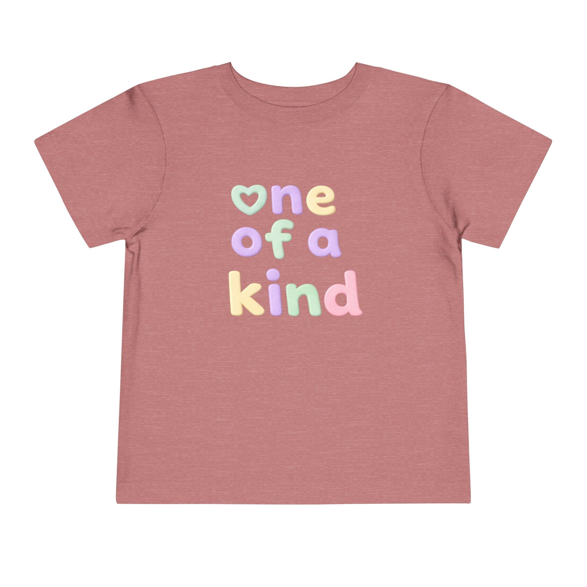 Toddler Tee – "One of a Kind" Pastel Heart Baby Shirt