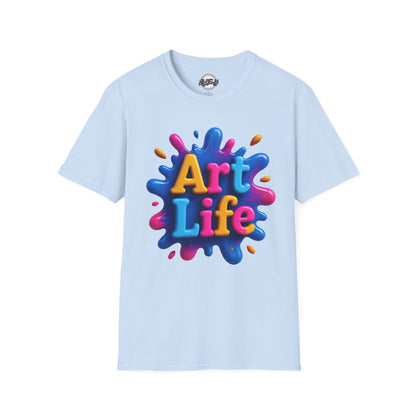 Art Life Unisex Softstyle T-Shirt | Creative Gift for Artists, Art Lovers, Birthday Present, Unique Apparel, Casual Wear
