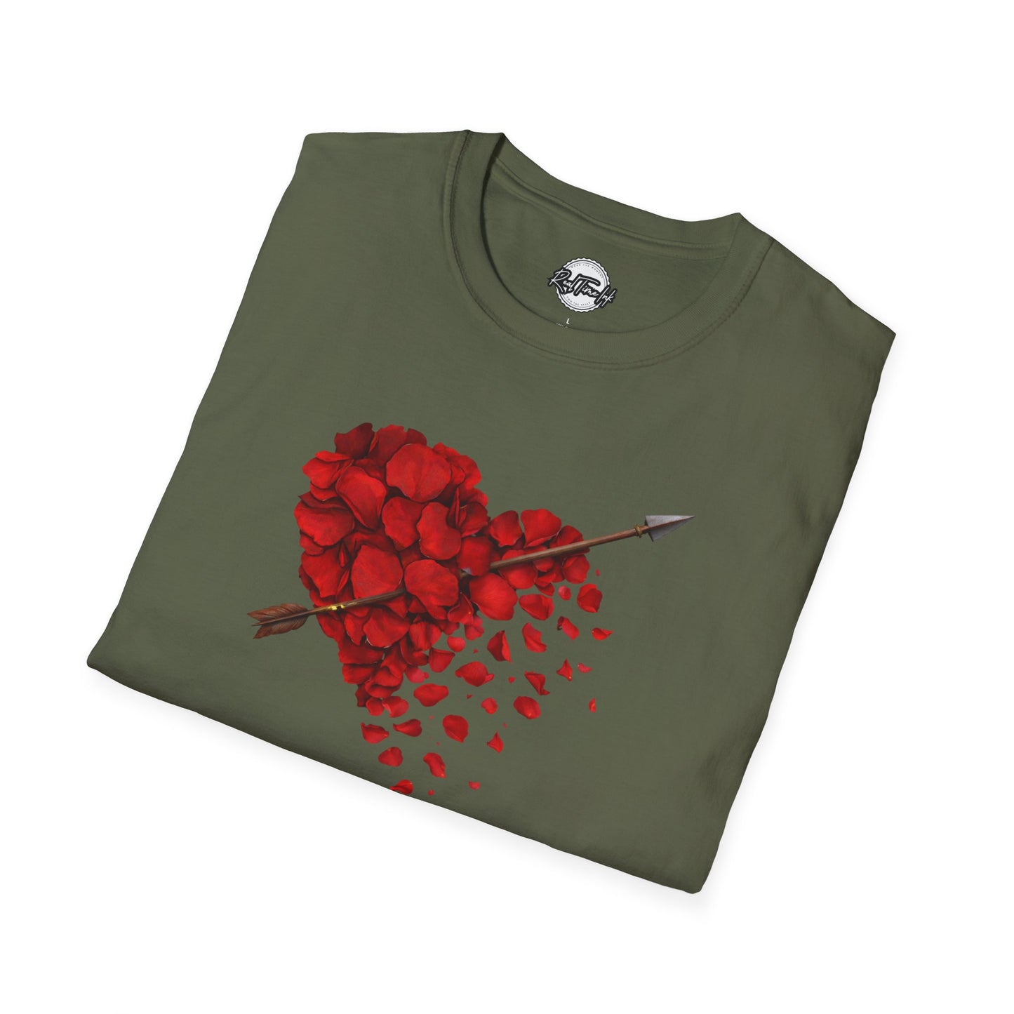 Rose Petal Heart T-Shirt — Arrow-Pierced Romantic Valentine Tee
