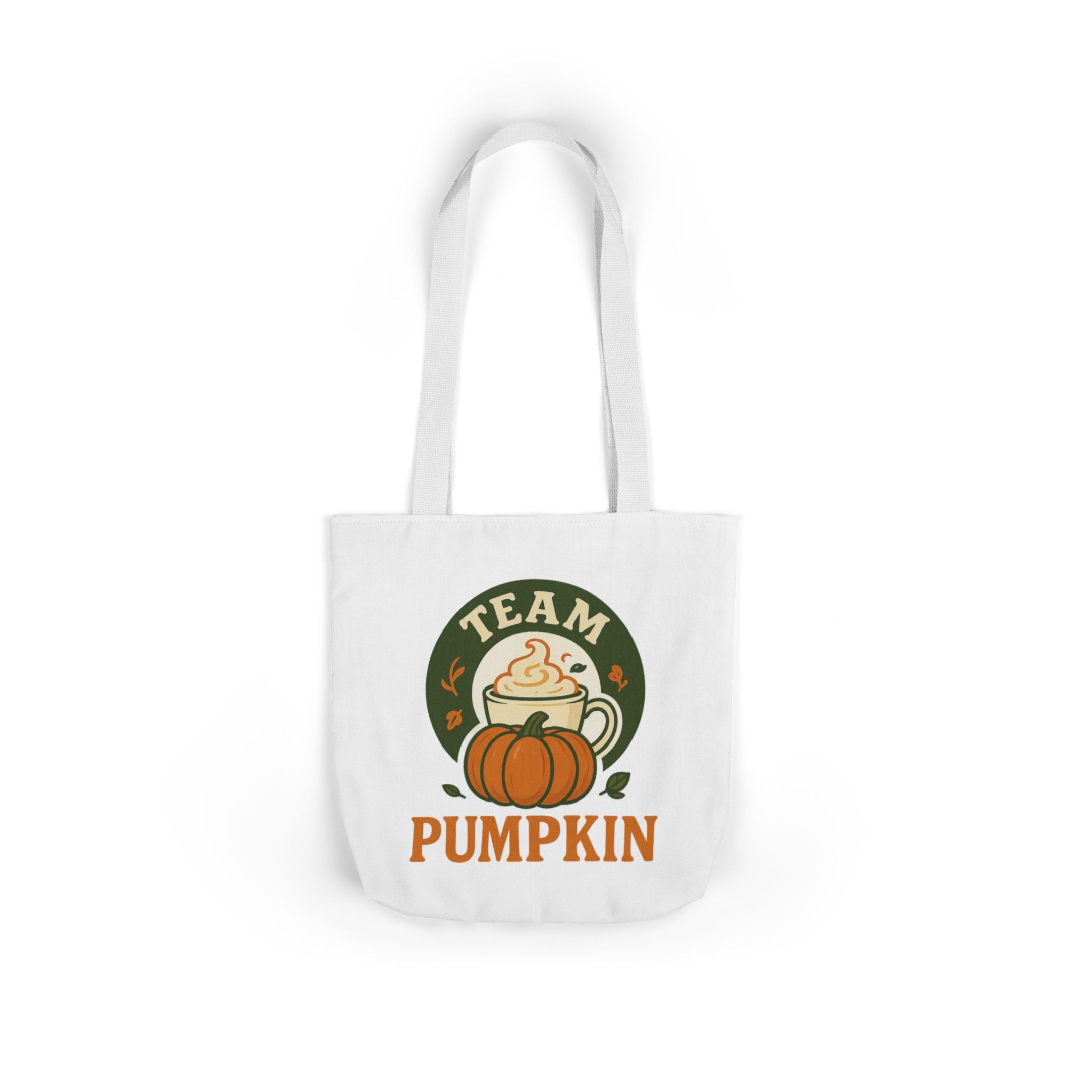 Team Pumpkin Tote Bag with 5-Color Straps, Fall Accessory, Gift for Pumpkin Lovers, Cute Bag for Festivals, Stylish Halloween Tote