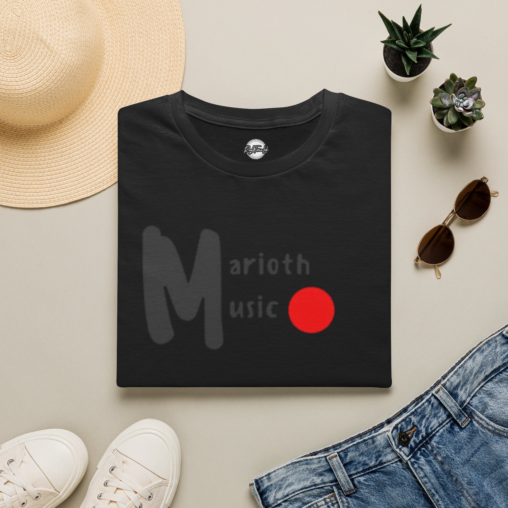 Marioth Music Logo Tee (Bold 'M' with Red Dot)