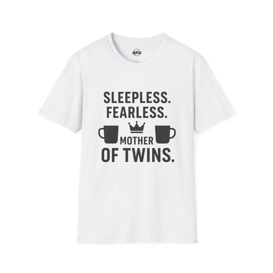 Sleepless Fearless Mother of Twins Unisex Softstyle T-Shirt
