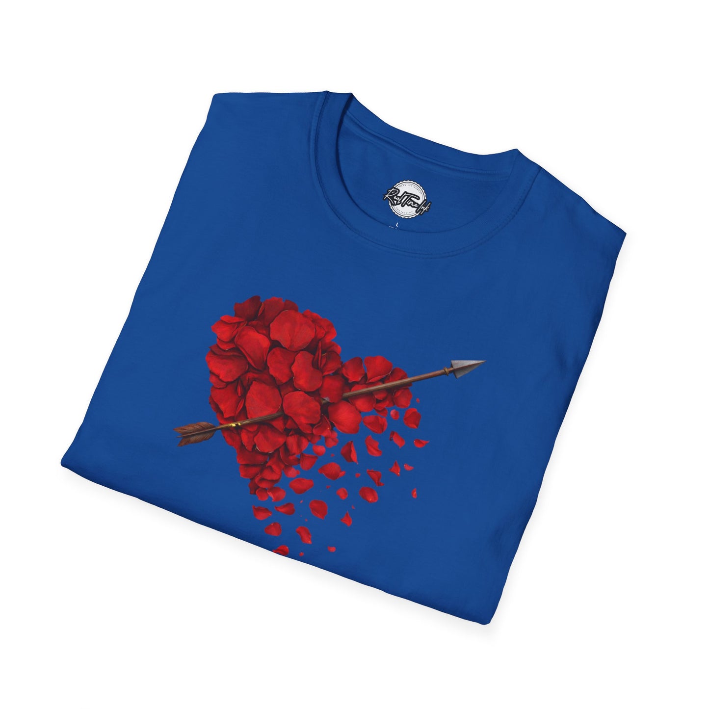 Rose Petal Heart T-Shirt — Arrow-Pierced Romantic Valentine Tee