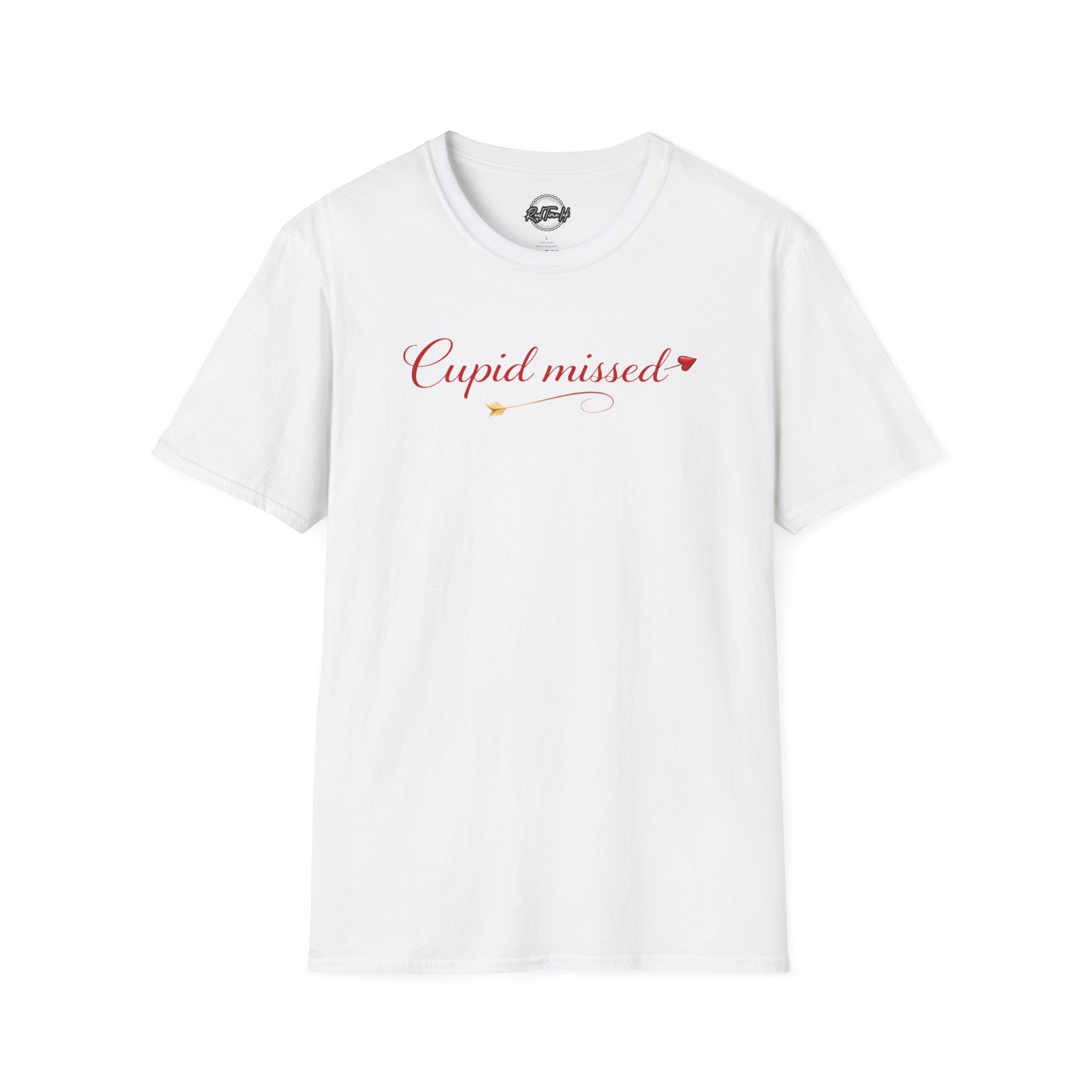 Cupid Missed T-Shirt — Funny Valentine’s Day Shirt with Heart Accent
