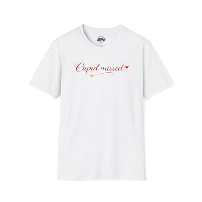 Cupid Missed T-Shirt — Funny Valentine’s Day Shirt with Heart Accent