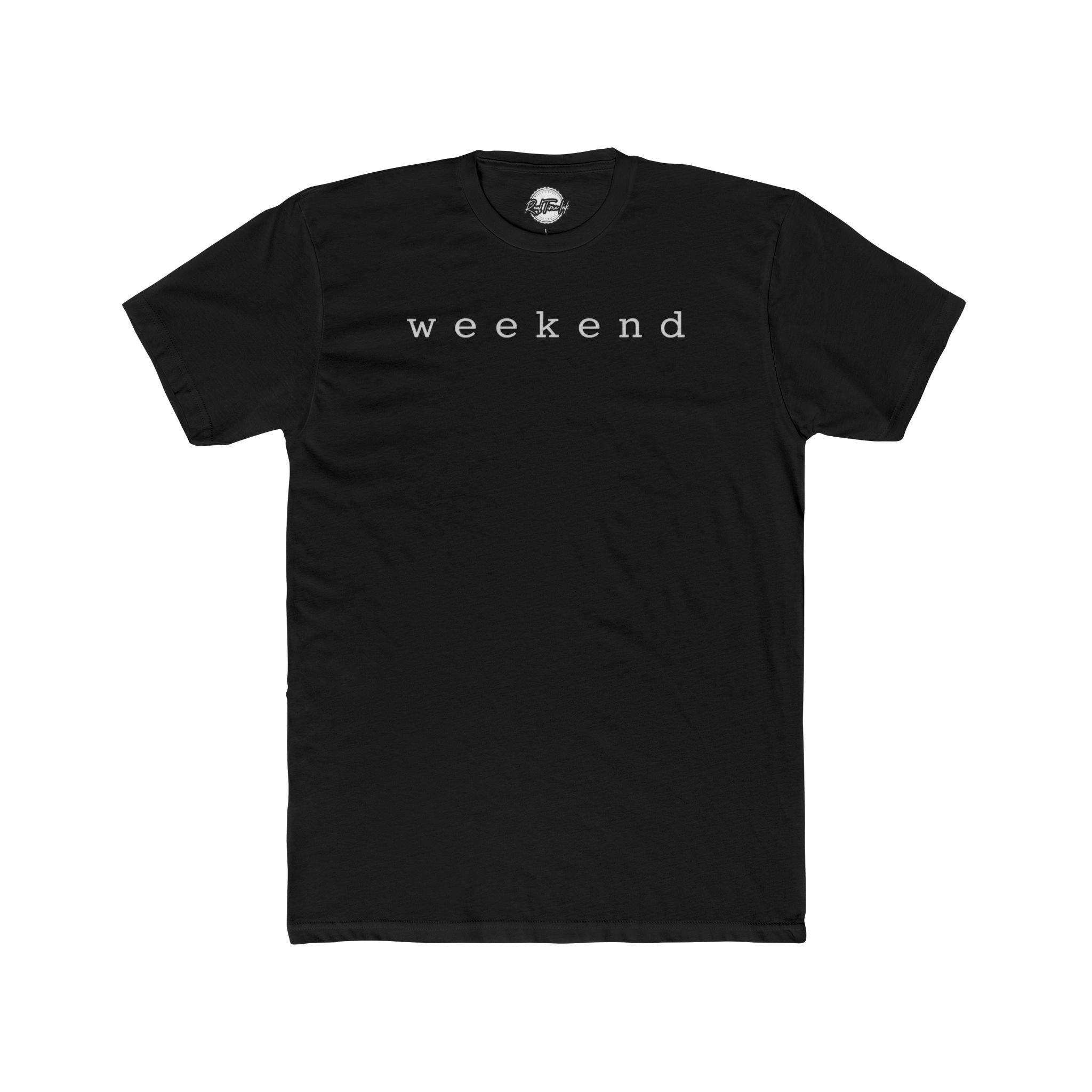 Weekend Minimalist T‑Shirt — 'weekend' Chest Text Cotton Tee