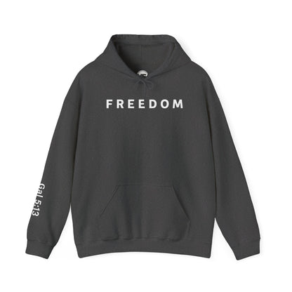 Freedom Hooded Sweatshirt, Cozy Sweatshirt, Religious Apparel, Inspirational Gift, Casual Outfit, Unisex Hoodie