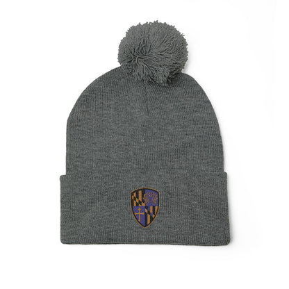 Knit Cap - Purple Blood Embroidery