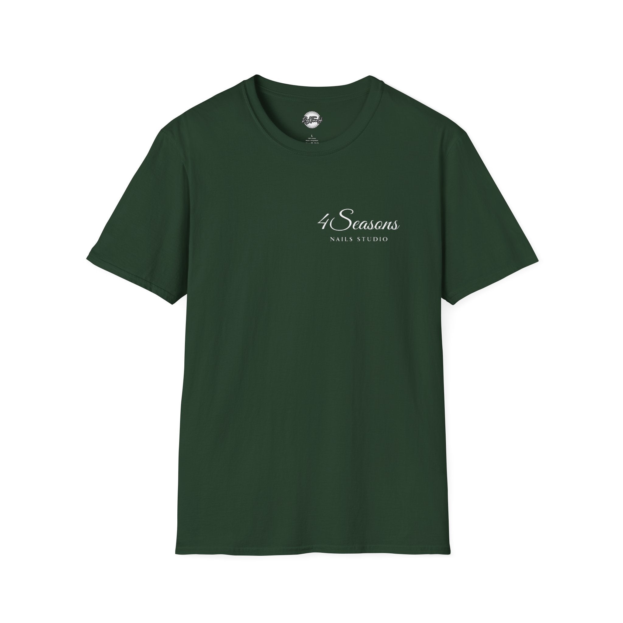 4 Seasons Nails Studio T-Shirt — Nail Tech Logo Tee (Front & Back)