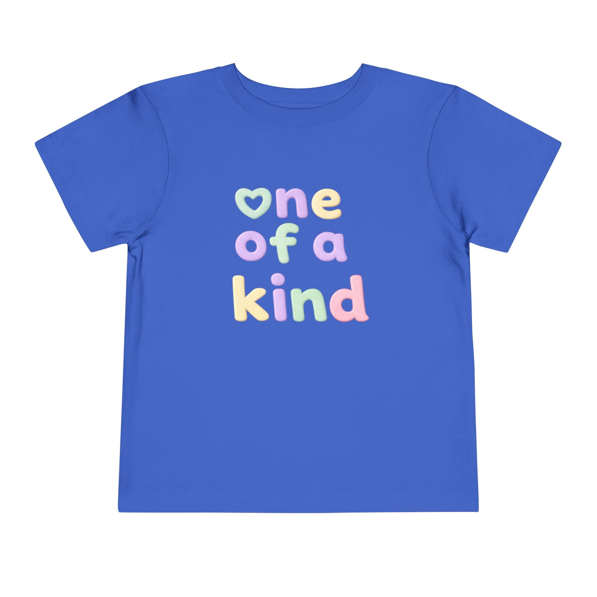 Toddler Tee – "One of a Kind" Pastel Heart Baby Shirt