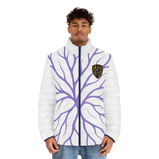 Stylish Baltimore Blood Men's Puffer Jacket | Cozy Winter Wear, Great for Gifting, Outdoor Activities, Sports Events, Casual Fashion