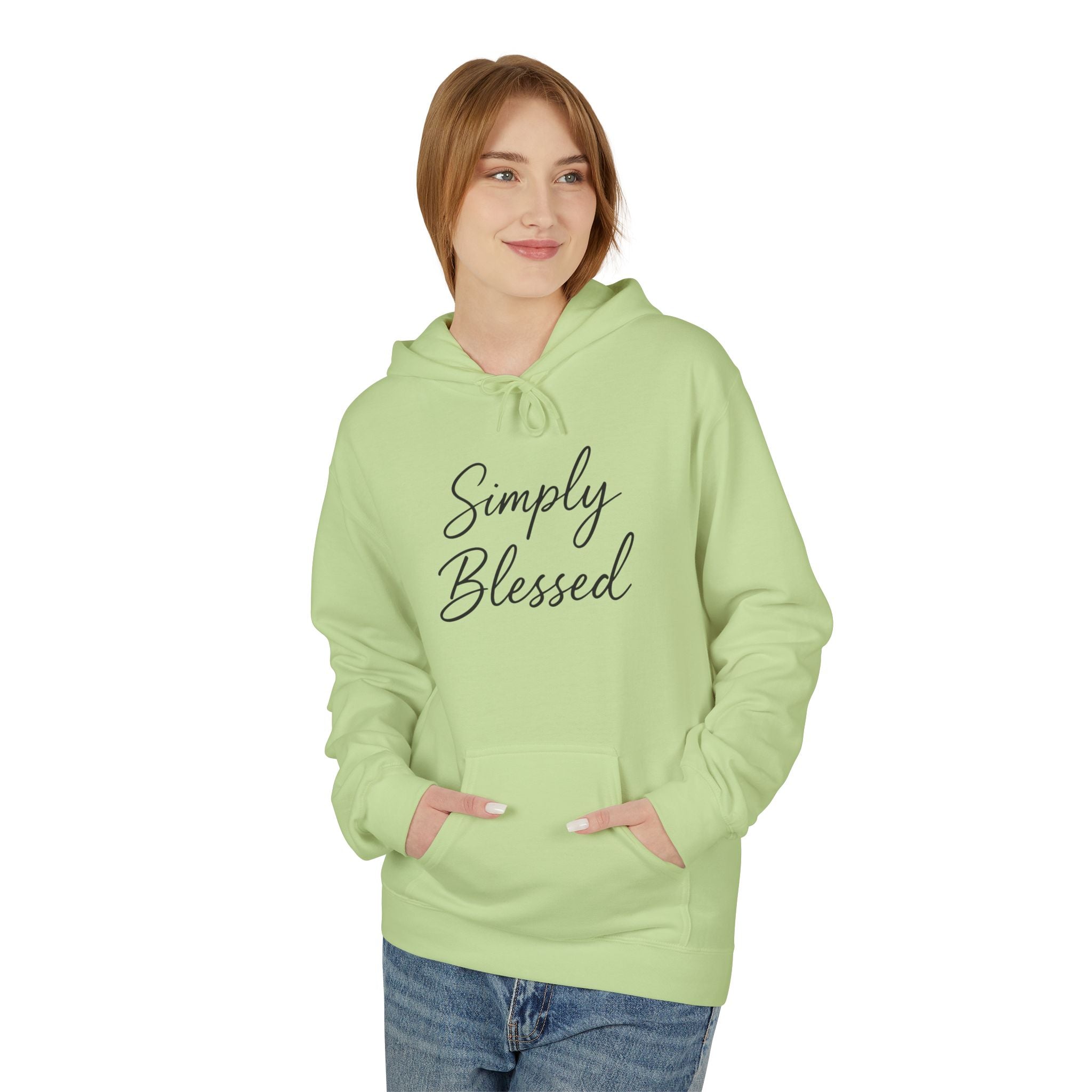 Simply Blessed Unisex Fleece Hoodie - Cozy Spiritual Apparel