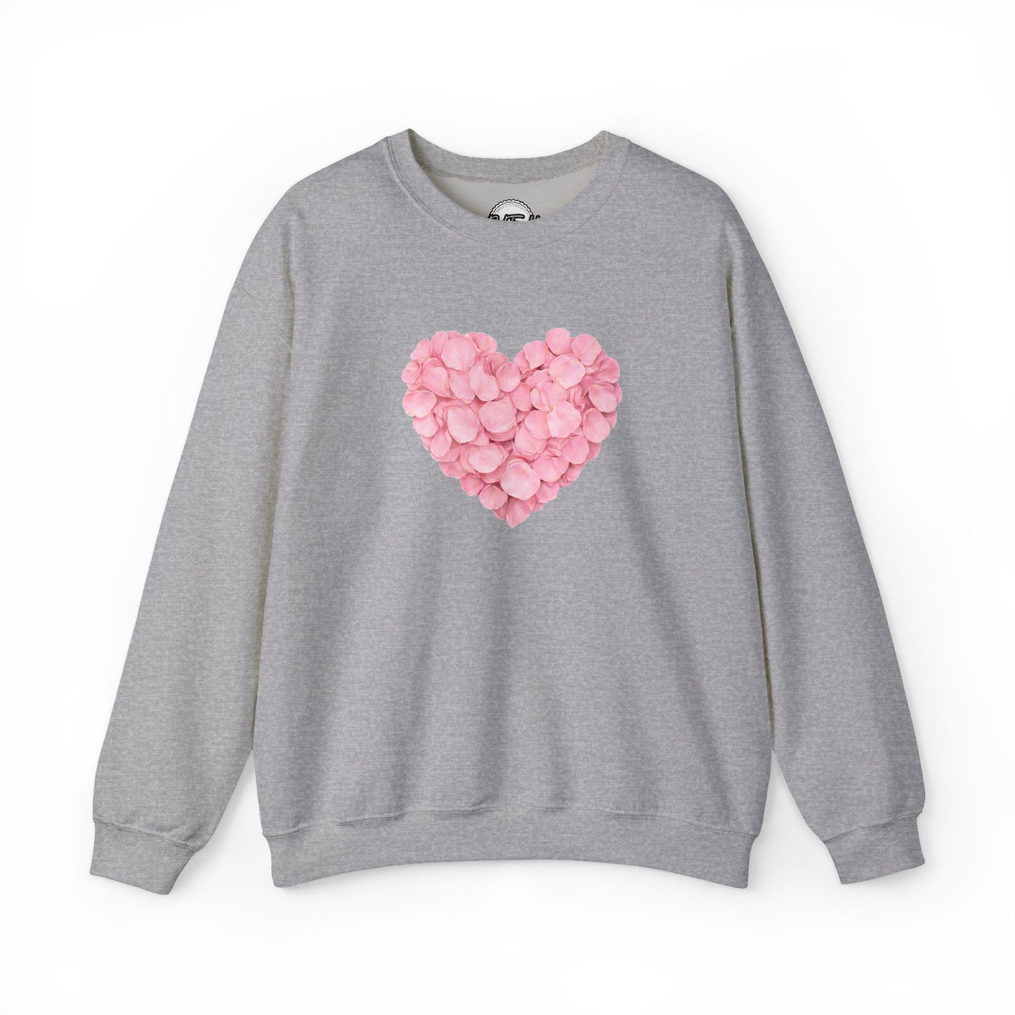 Pink Petal Heart Valentines Sweatshirt