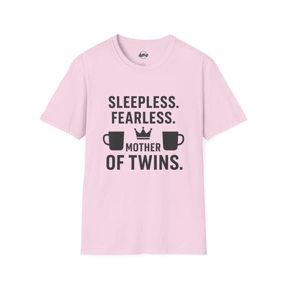 Sleepless Fearless Mother of Twins Unisex Softstyle T-Shirt