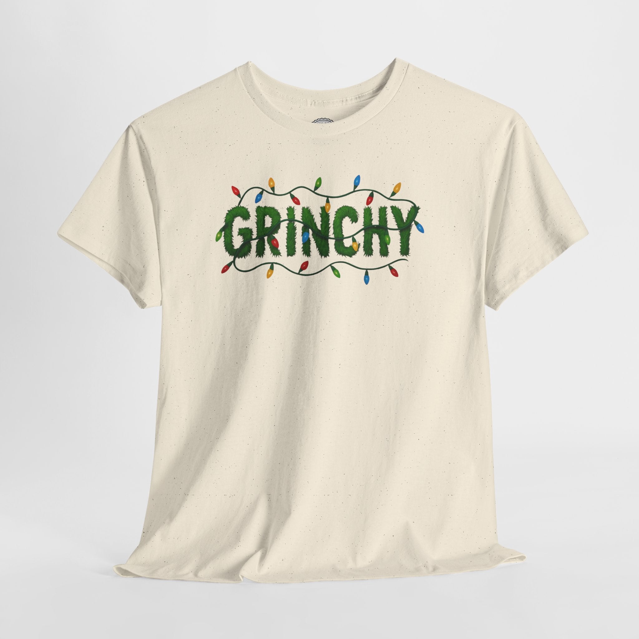 Grinchy Christmas Tee — Festive Lights Holiday Shirt