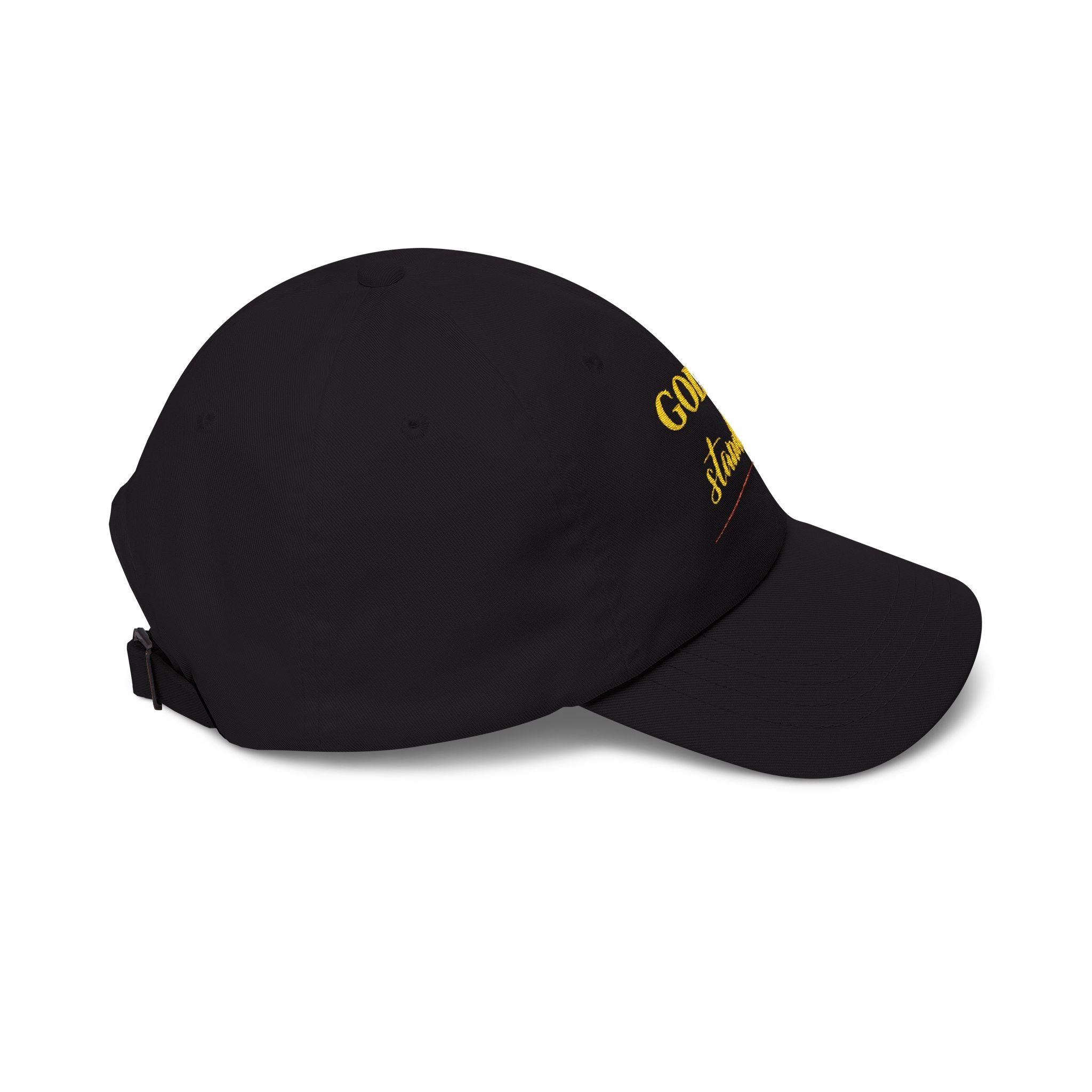 Gold Standard Dad Cap — Embroidered White Baseball Hat