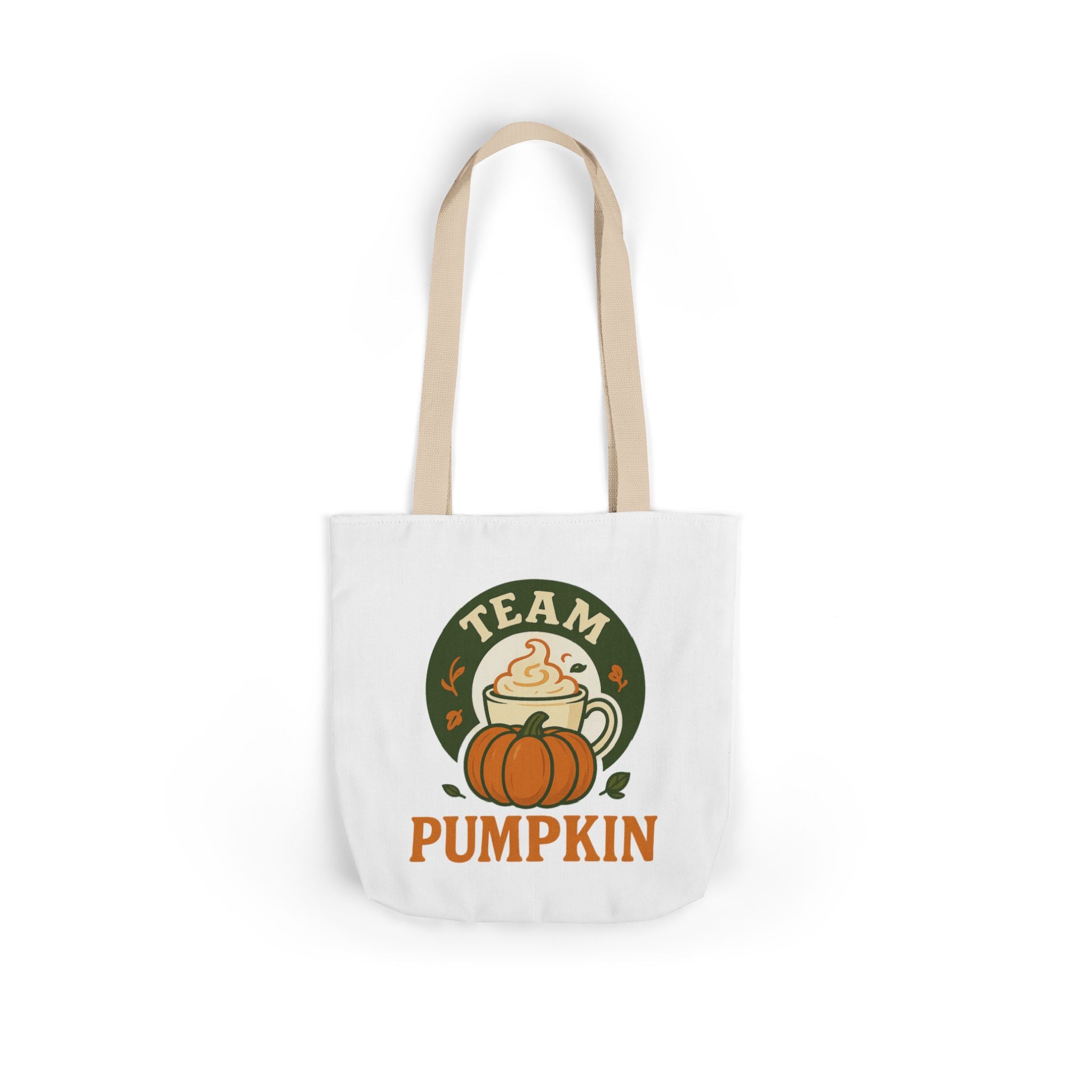 Team Pumpkin Tote Bag with 5-Color Straps, Fall Accessory, Gift for Pumpkin Lovers, Cute Bag for Festivals, Stylish Halloween Tote