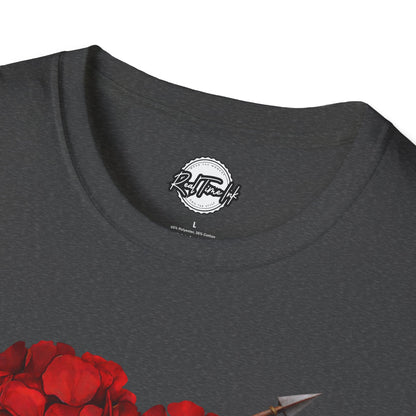 Rose Petal Heart T-Shirt — Arrow-Pierced Romantic Valentine Tee