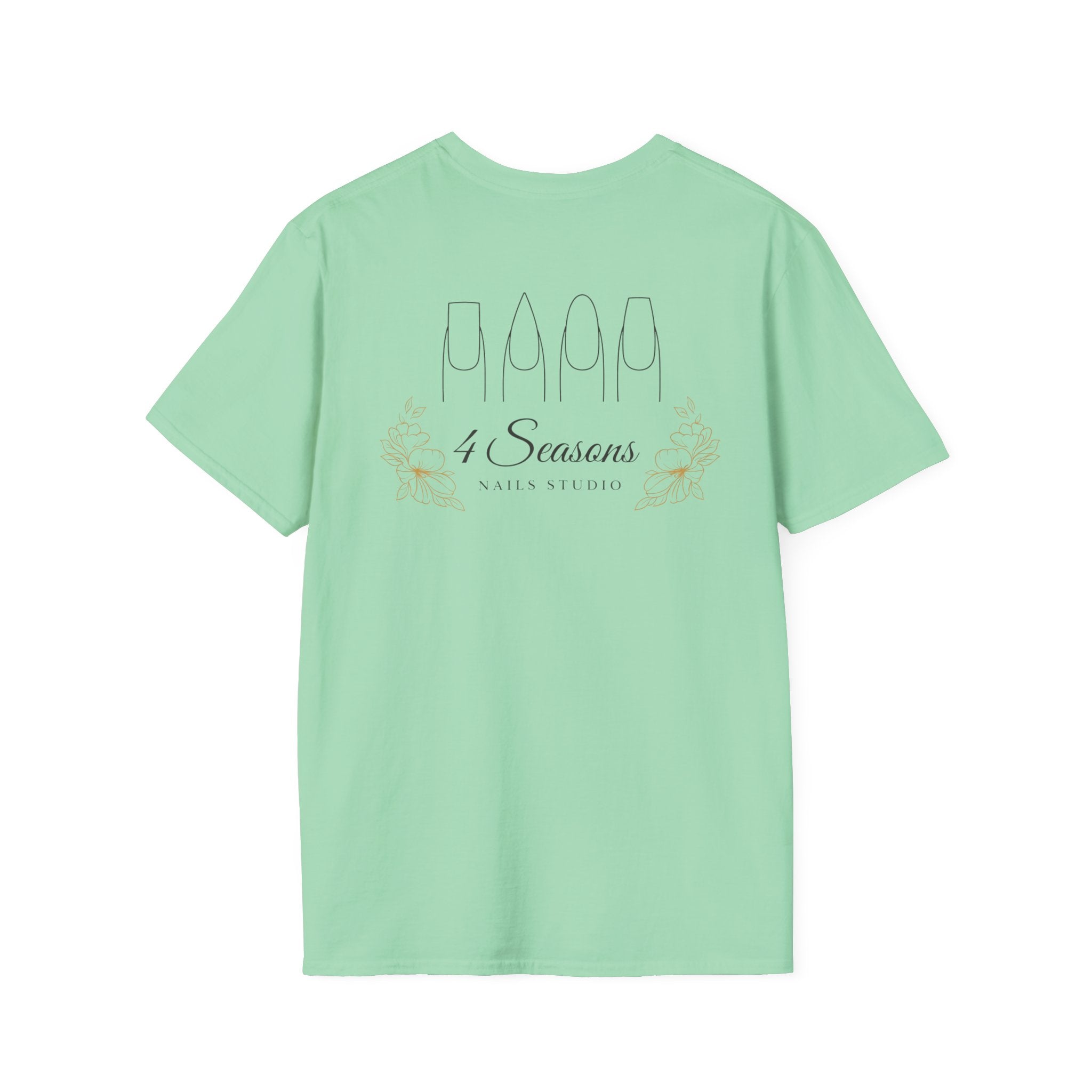 4 Seasons Nail Studio T-Shirt — Minimal Nail Salon Graphic Tee