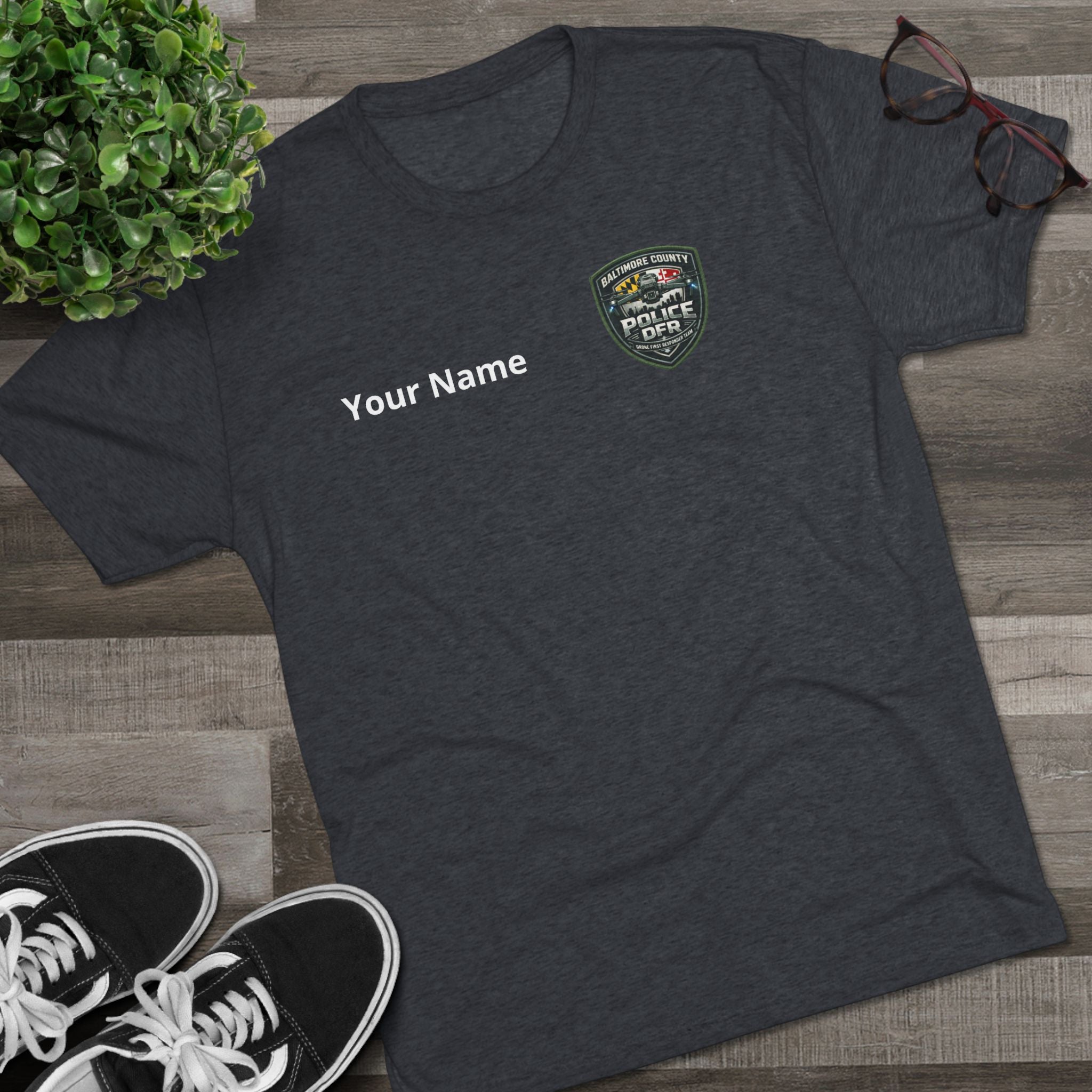 Baltimore County Police Badge Tee — DFR Honor Squad Short-Sleeve Shirt