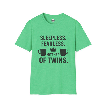 Sleepless Fearless Mother of Twins Unisex Softstyle T-Shirt