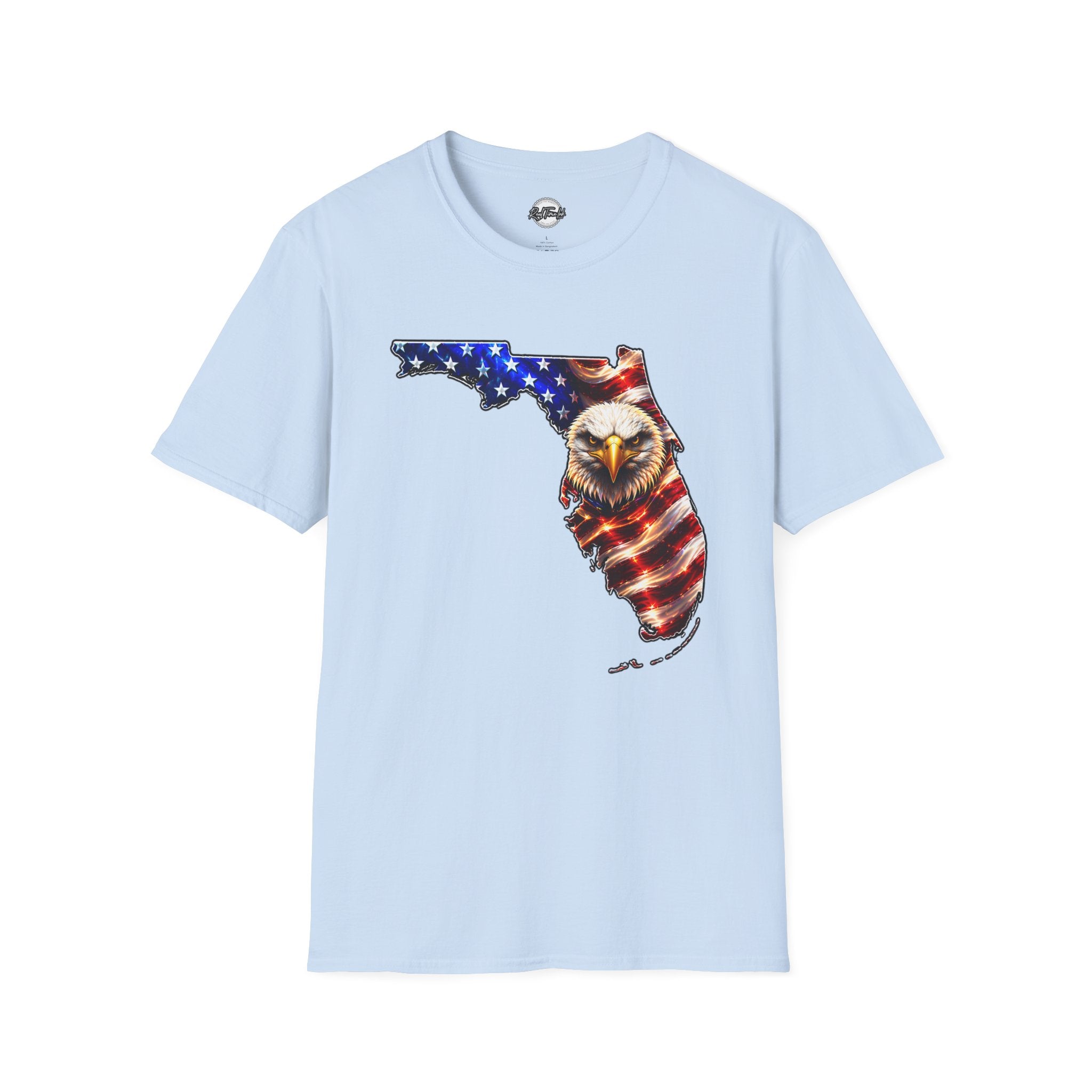 Florida Flag Eagle T-Shirt — American Flag State Outline Tee