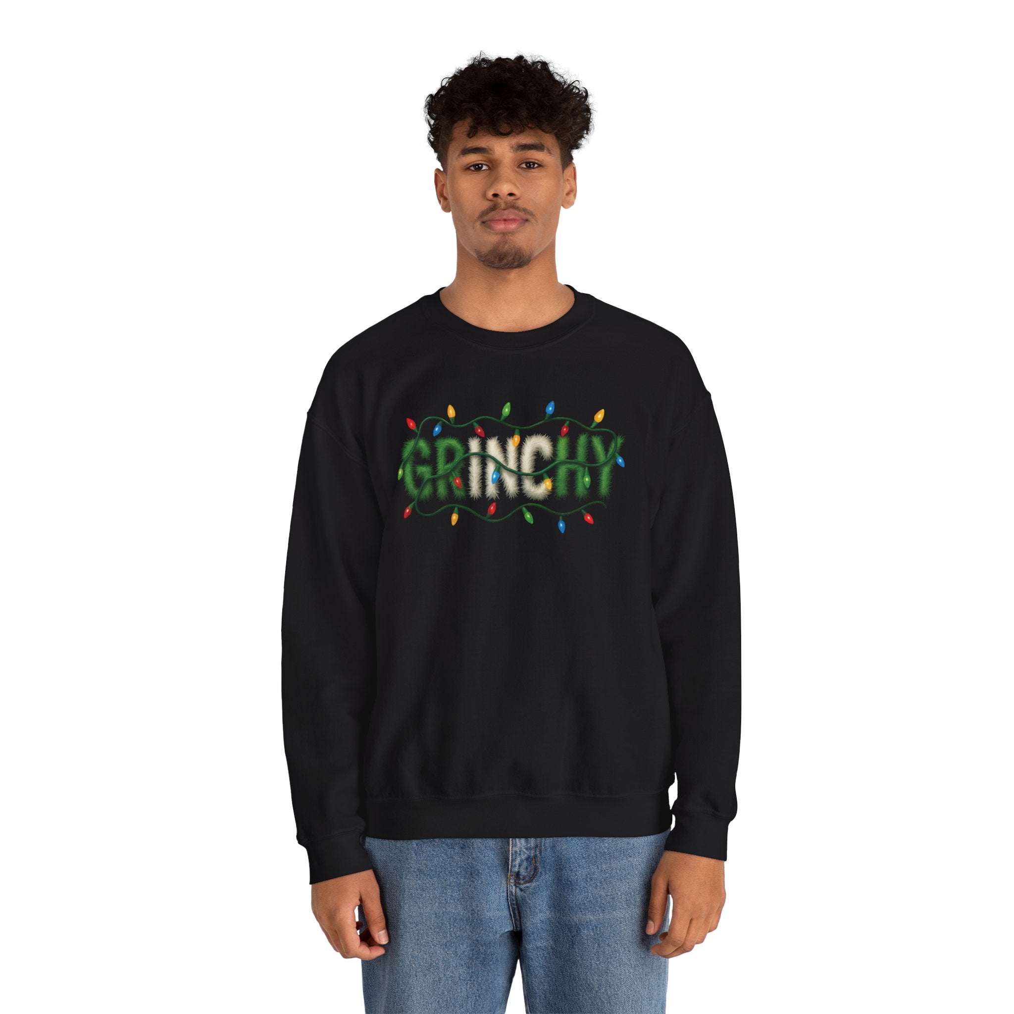 Grinchy Crewneck Sweatshirt — Holiday Christmas Grinch Pullover