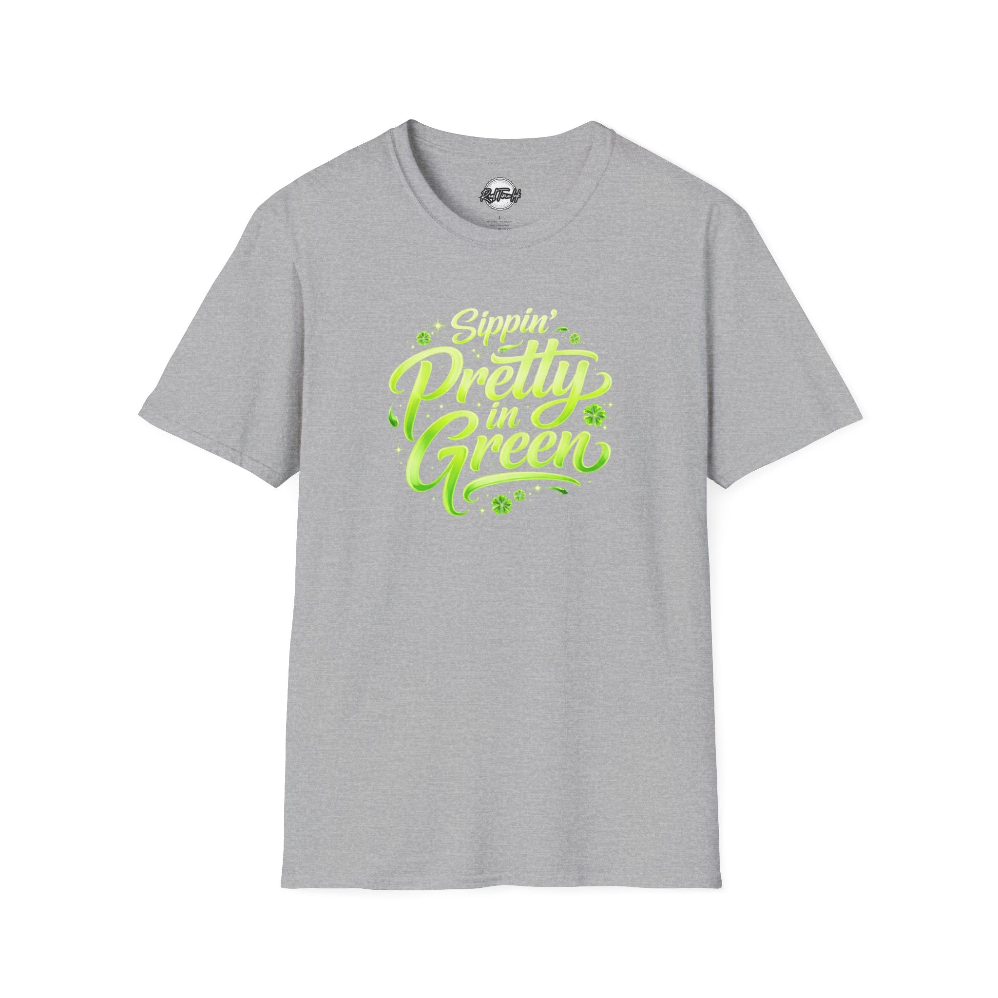 Sippin' Pretty in Green T-Shirt — St. Patrick’s Day Neon Green Tee