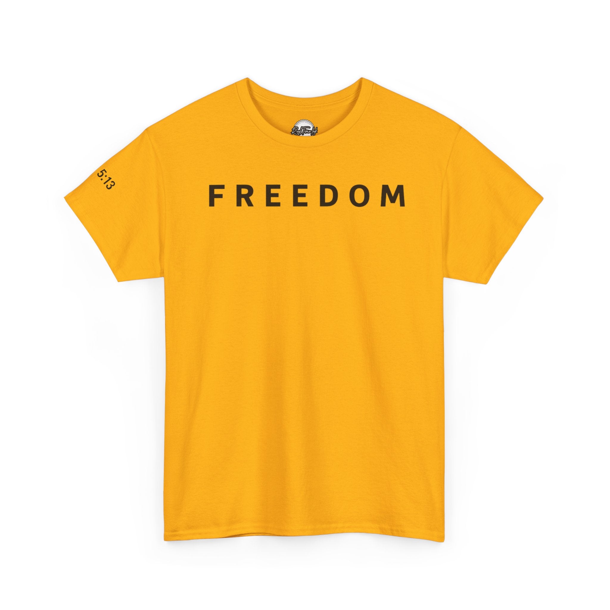 Freedom Gal 5:13 Unisex Heavy Cotton Tee, Casual Graphic T-Shirt, Comfortable Everyday Wear, Inspirational Gift, Freedom Clothing