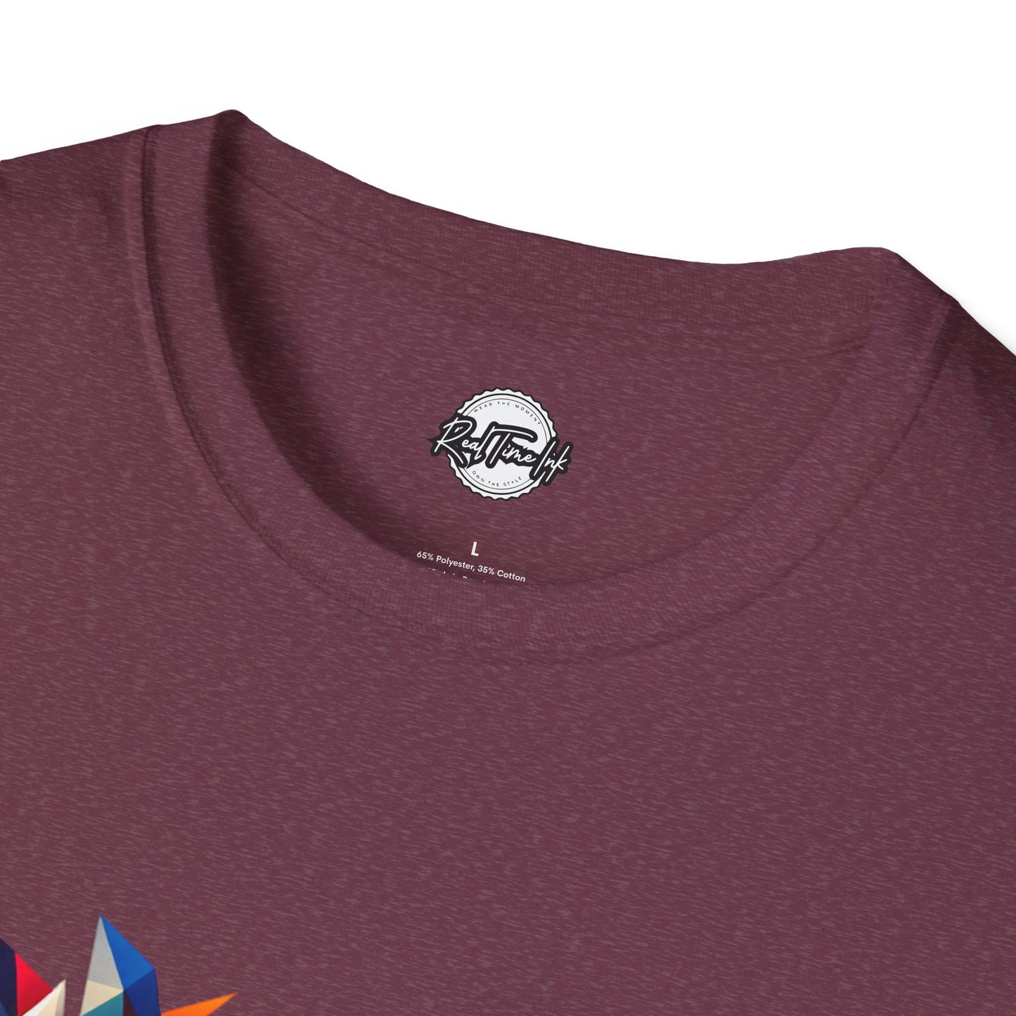 Colorful Geometric Wolf T-Shirt | Unisex Softstyle Tee