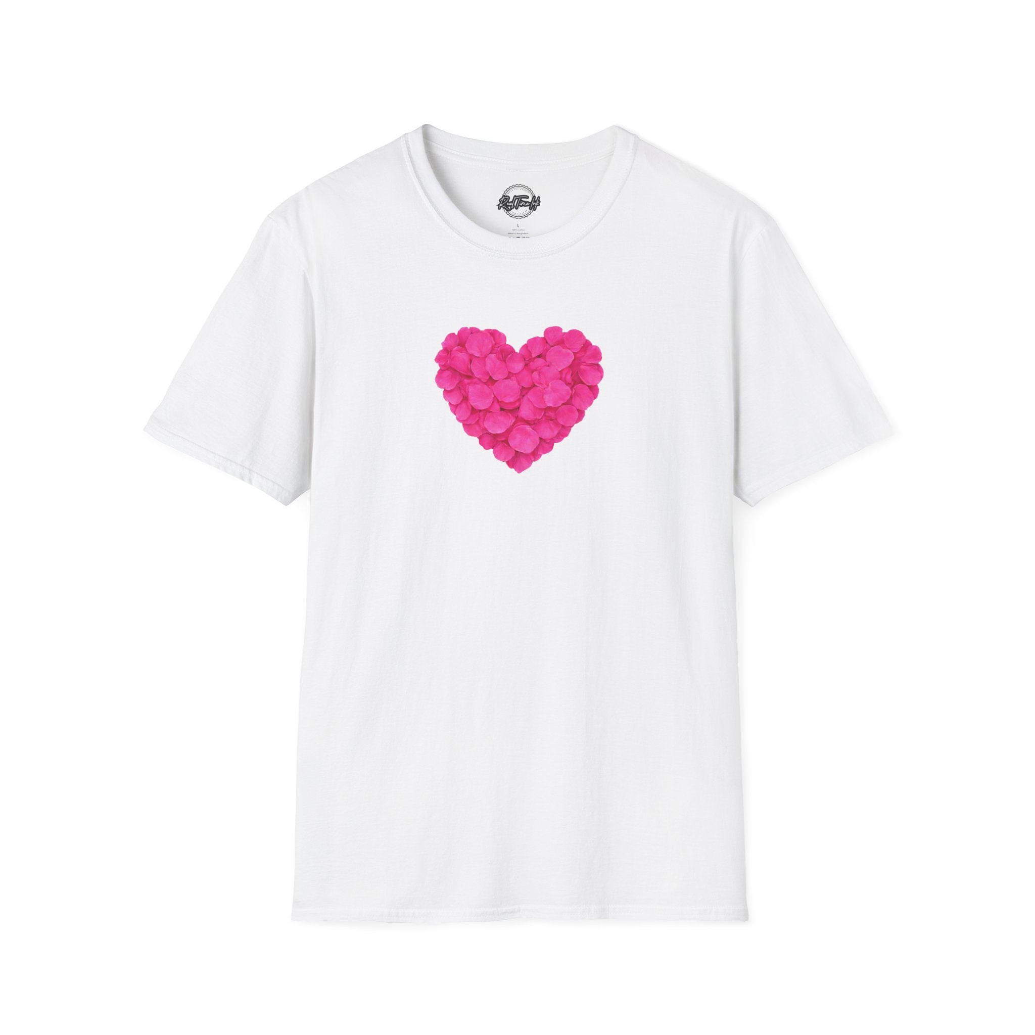 Valentine’s Pink Petal Heart T-Shirt