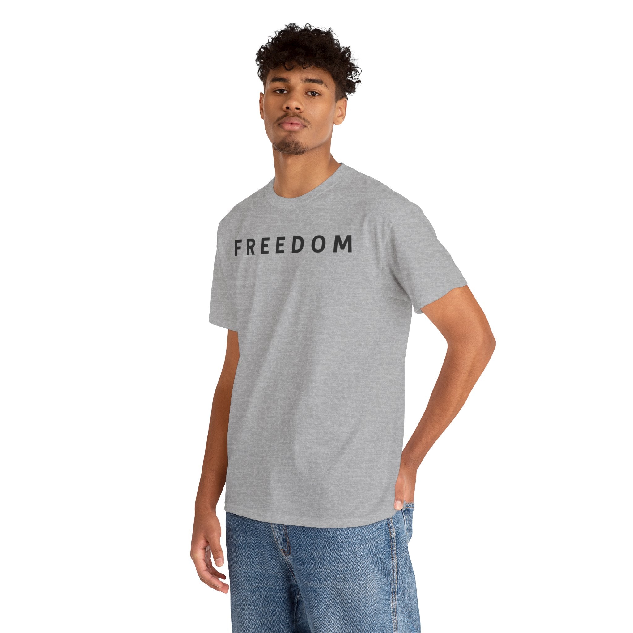 Freedom Gal 5:13 Unisex Heavy Cotton Tee, Casual Graphic T-Shirt, Comfortable Everyday Wear, Inspirational Gift, Freedom Clothing