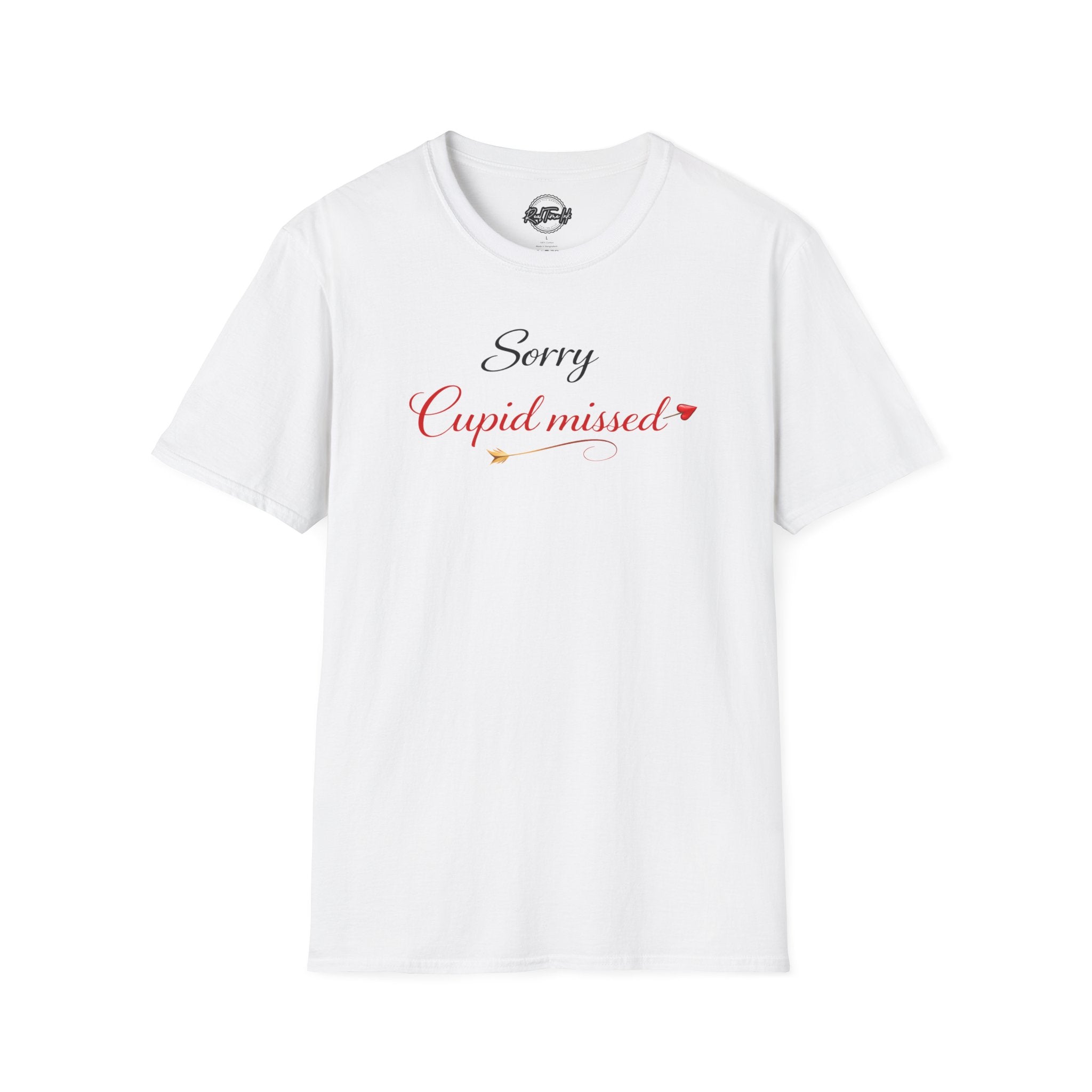Sorry Cupid Missed Valentine T-Shirt — Funny Anti‑Valentine Tee